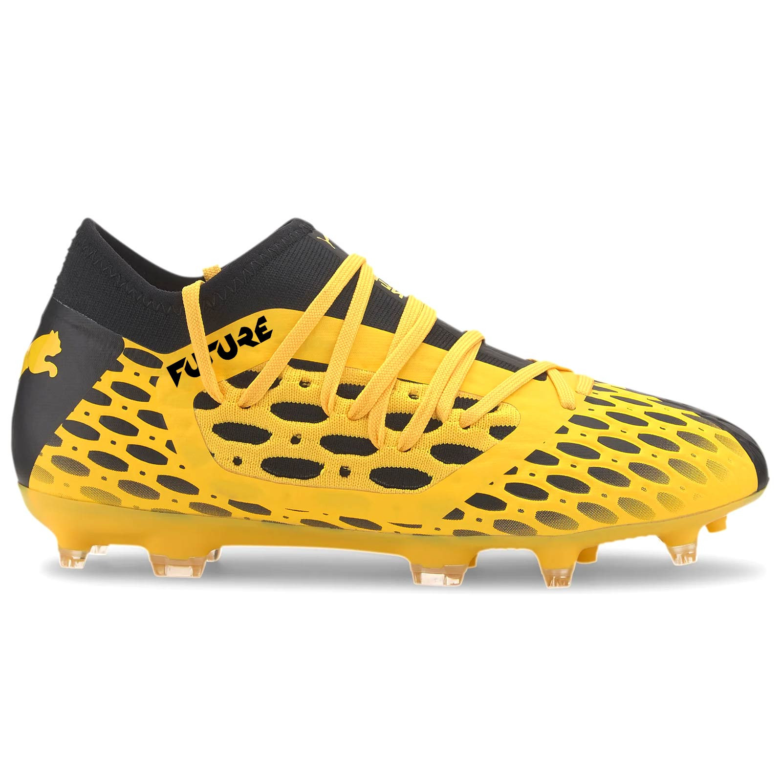 Puma Future 5.3 FG/AG Jr amarilla negras | futbolmaniaKids