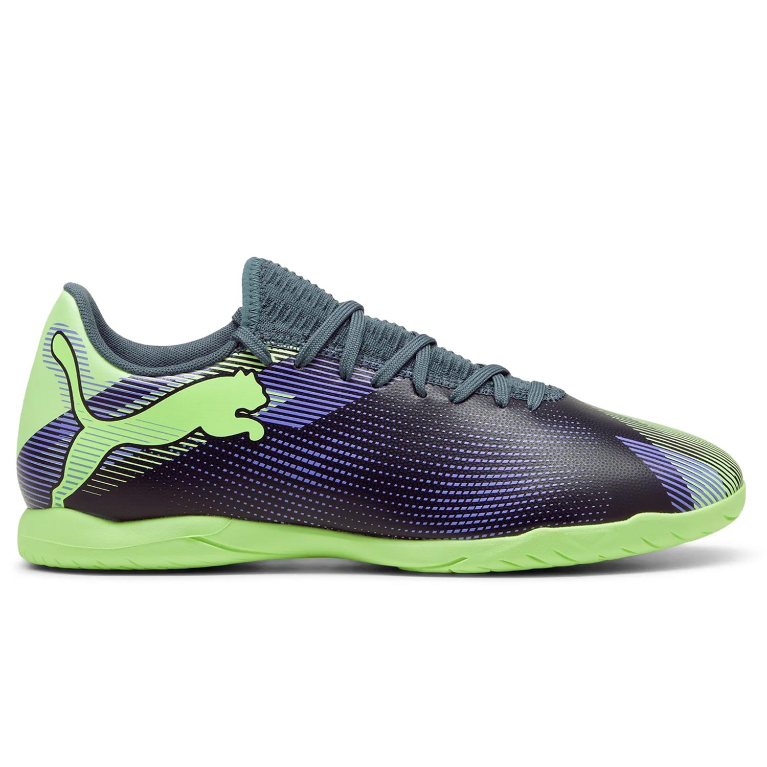 Zapatillas futbol sala Puma Future 7 Play IT grises purpuras