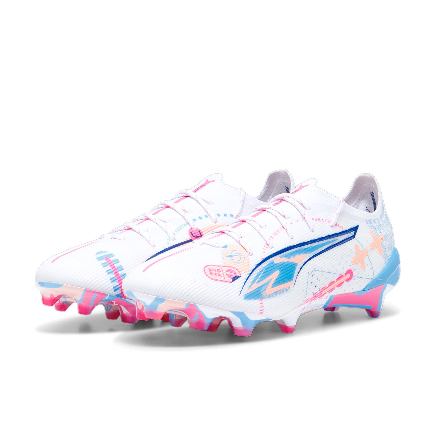 Botas futbol Puma Ultra 5 Ultimate Vol. UP FG blancas
