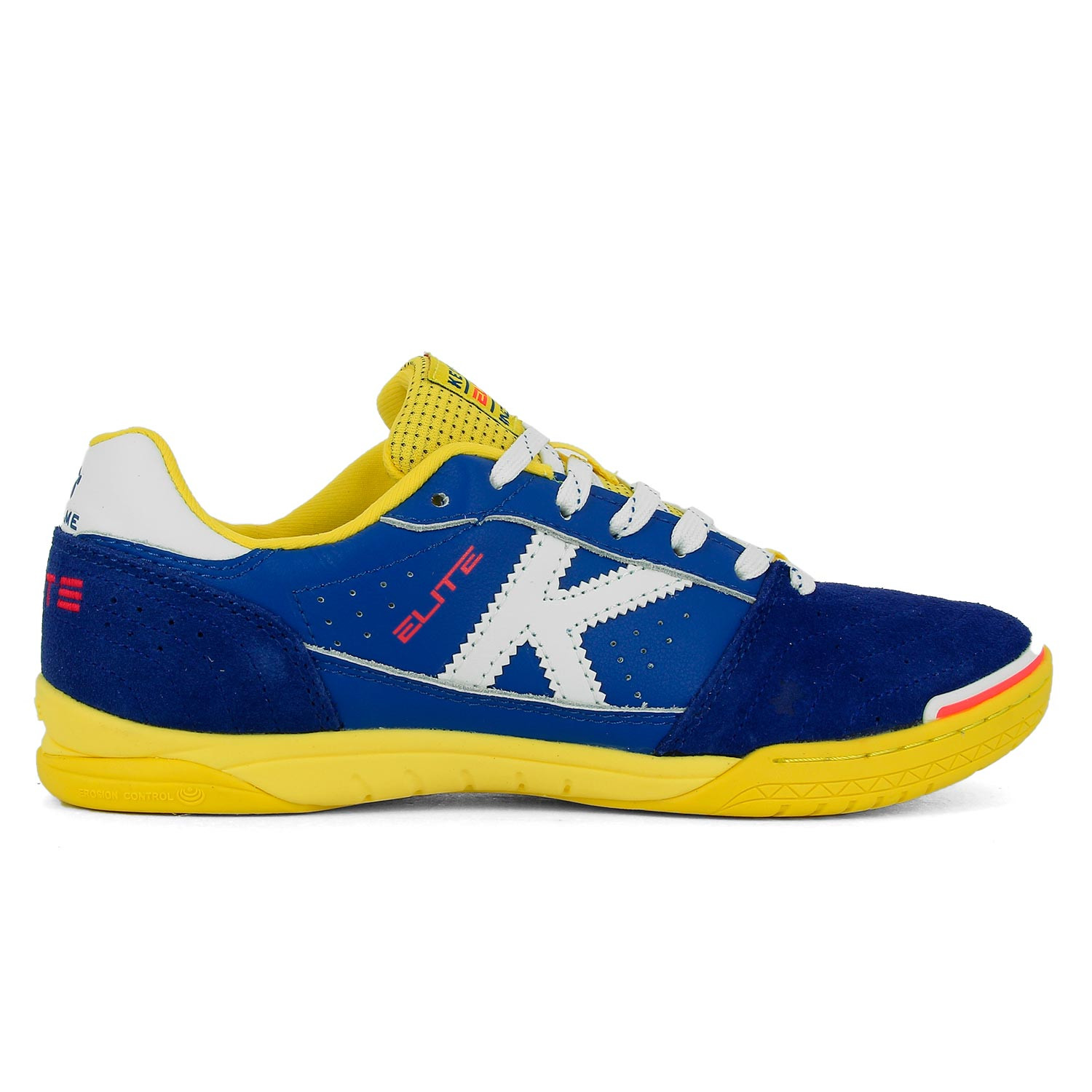 Zapatillas futsal Kelme Elite azules y amarillas futbolmania