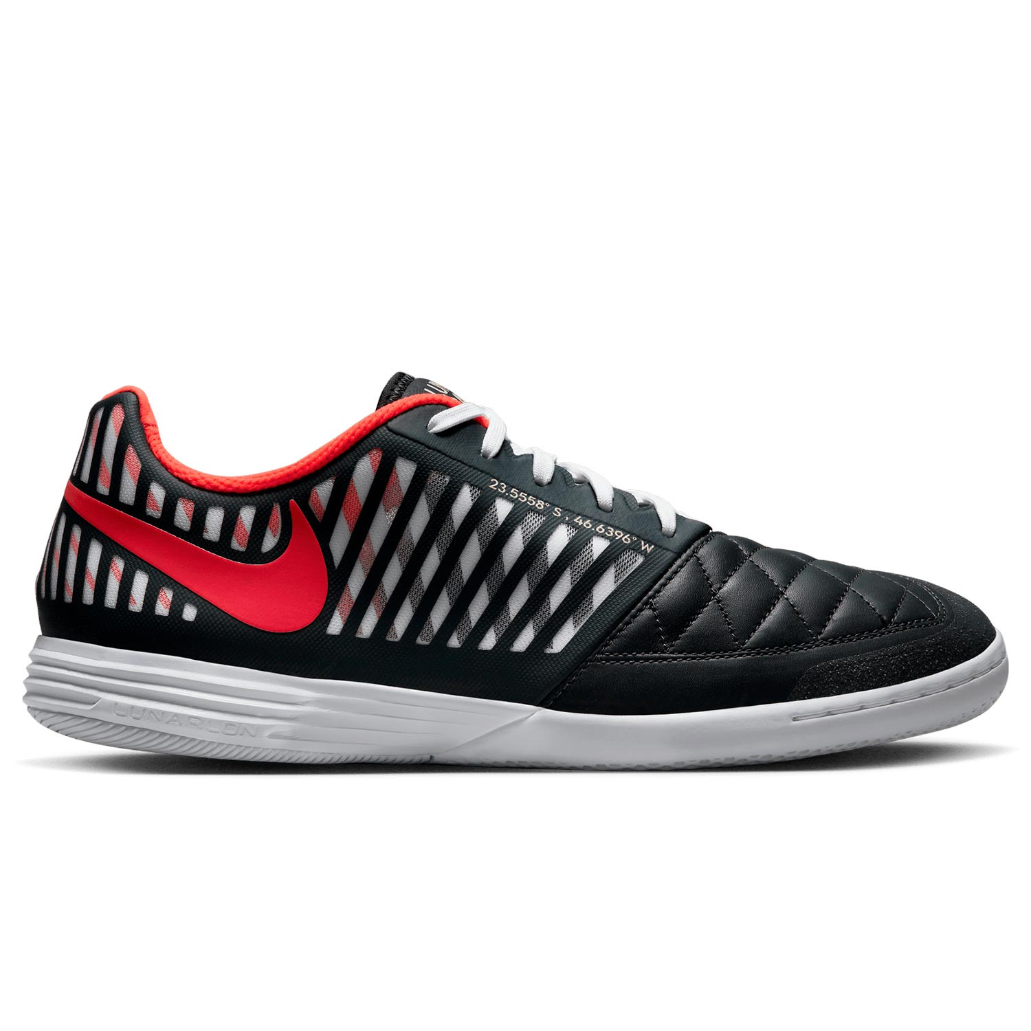 Identificar Fuera de borda Sustancialmente Zapatillas futsal Nike Lunar Gato 2 negras y rojas | futbolmania