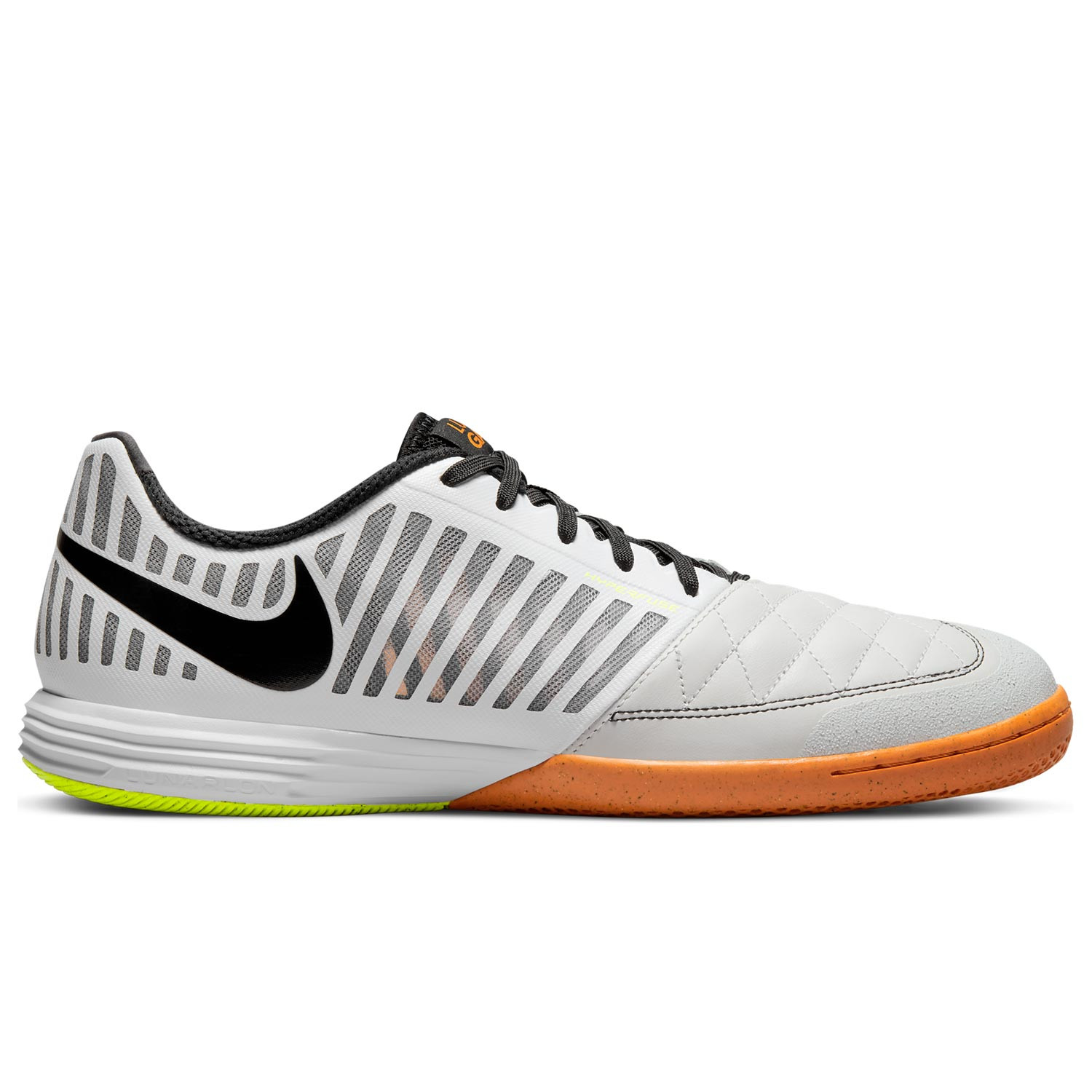 Zapatillas de futsal de piel Nike Lunar Gato blancas | futbolmania