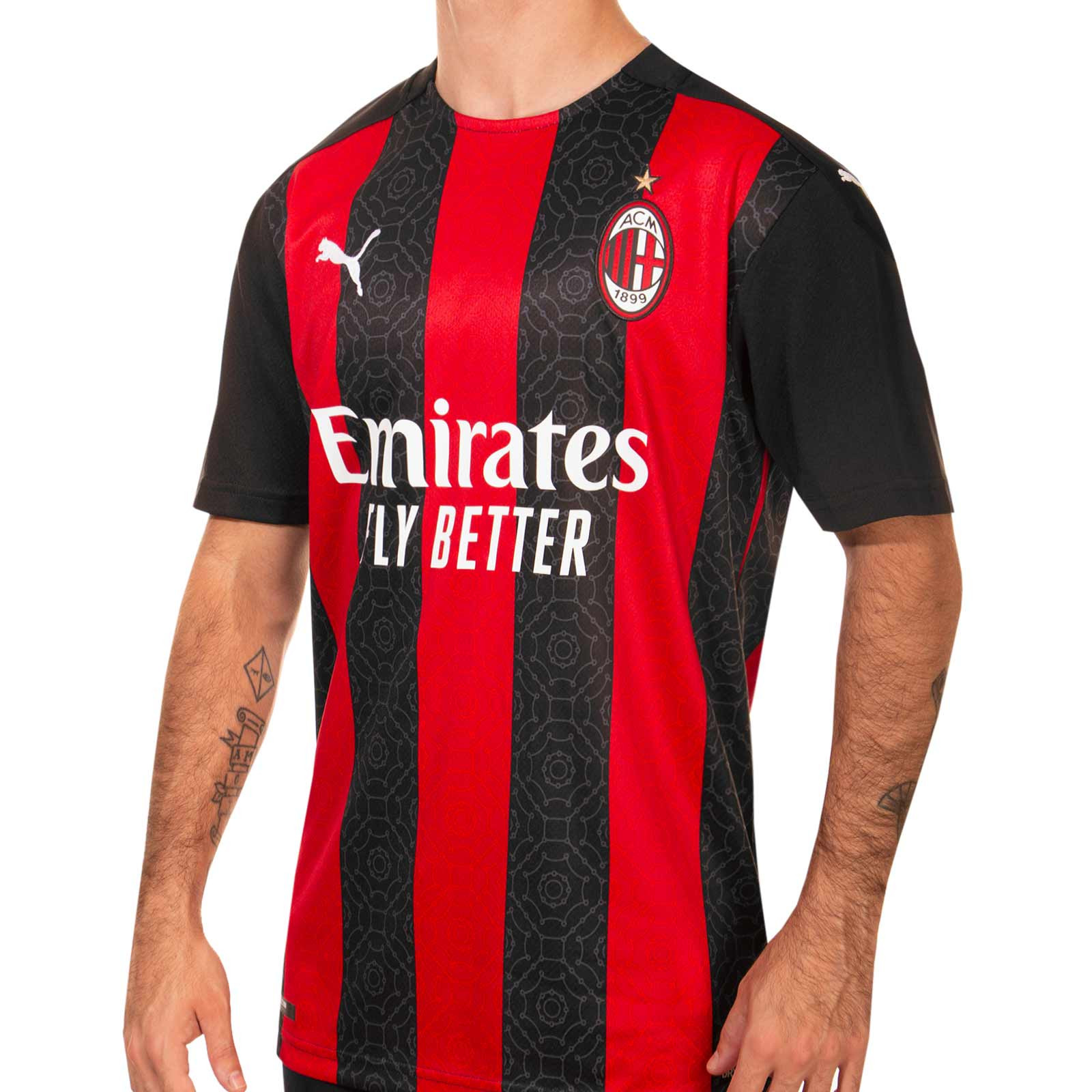 Camiseta Puma AC Milan 2020 2021 roja negra | futbolmania