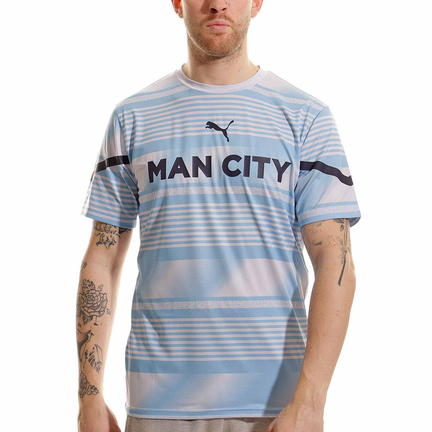 Autenticación foro violación Camiseta Puma Manchester City pre-match azul claro | futbolmania