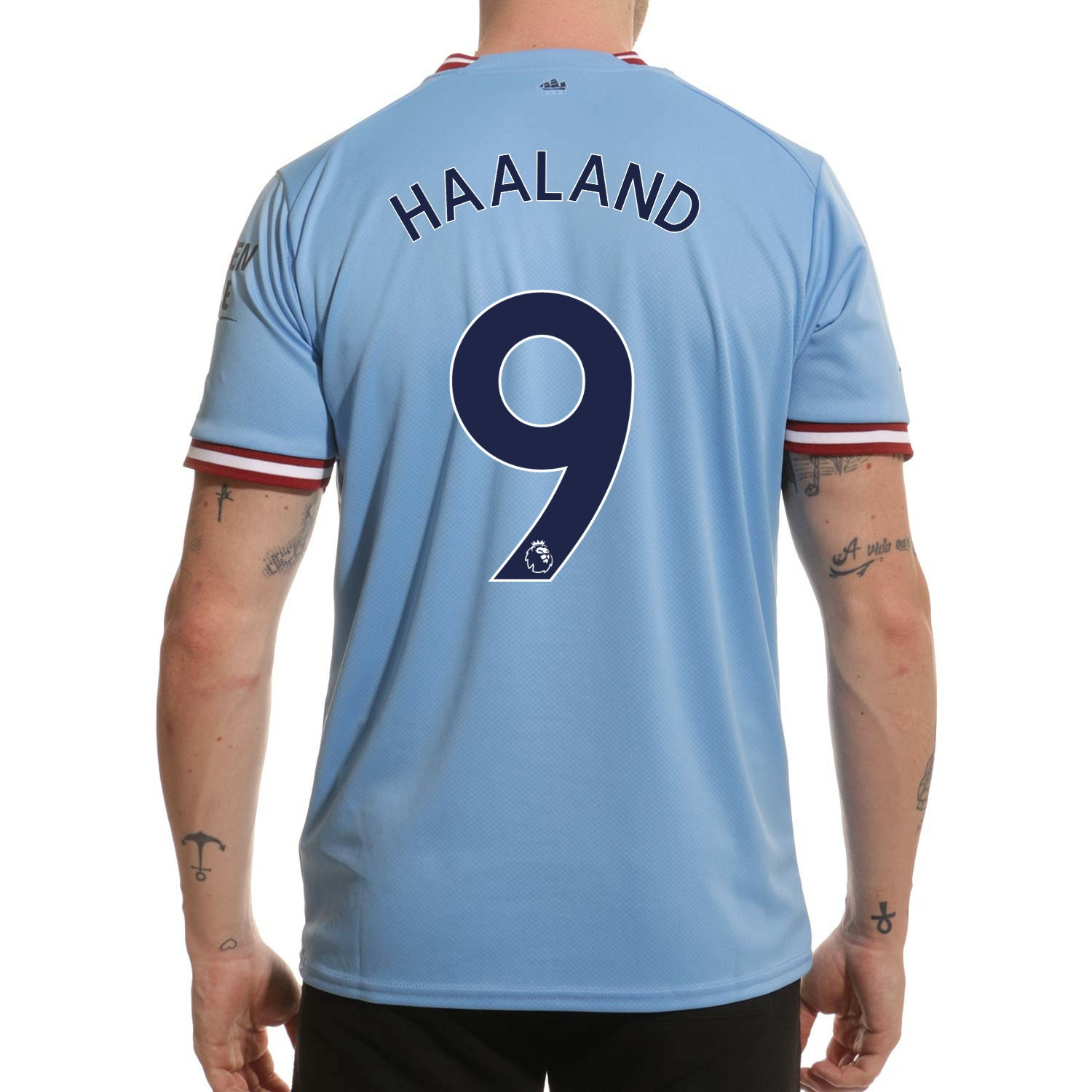 Camiseta Puma Manchester City 2022 2023 Haaland azul