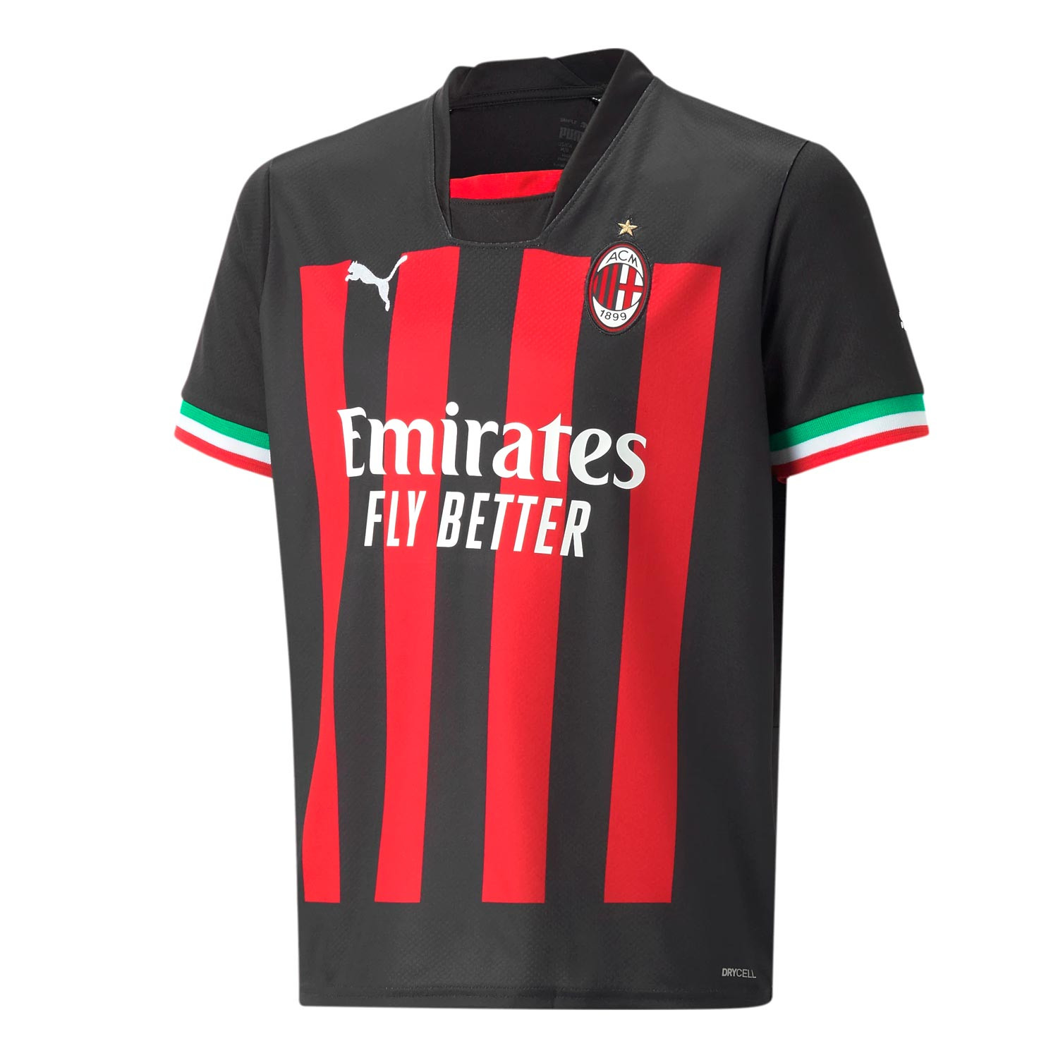 Soltero atleta capacidad Camiseta Puma AC Milan niño 2022 2023 roja y negra | futbolmaniaKids