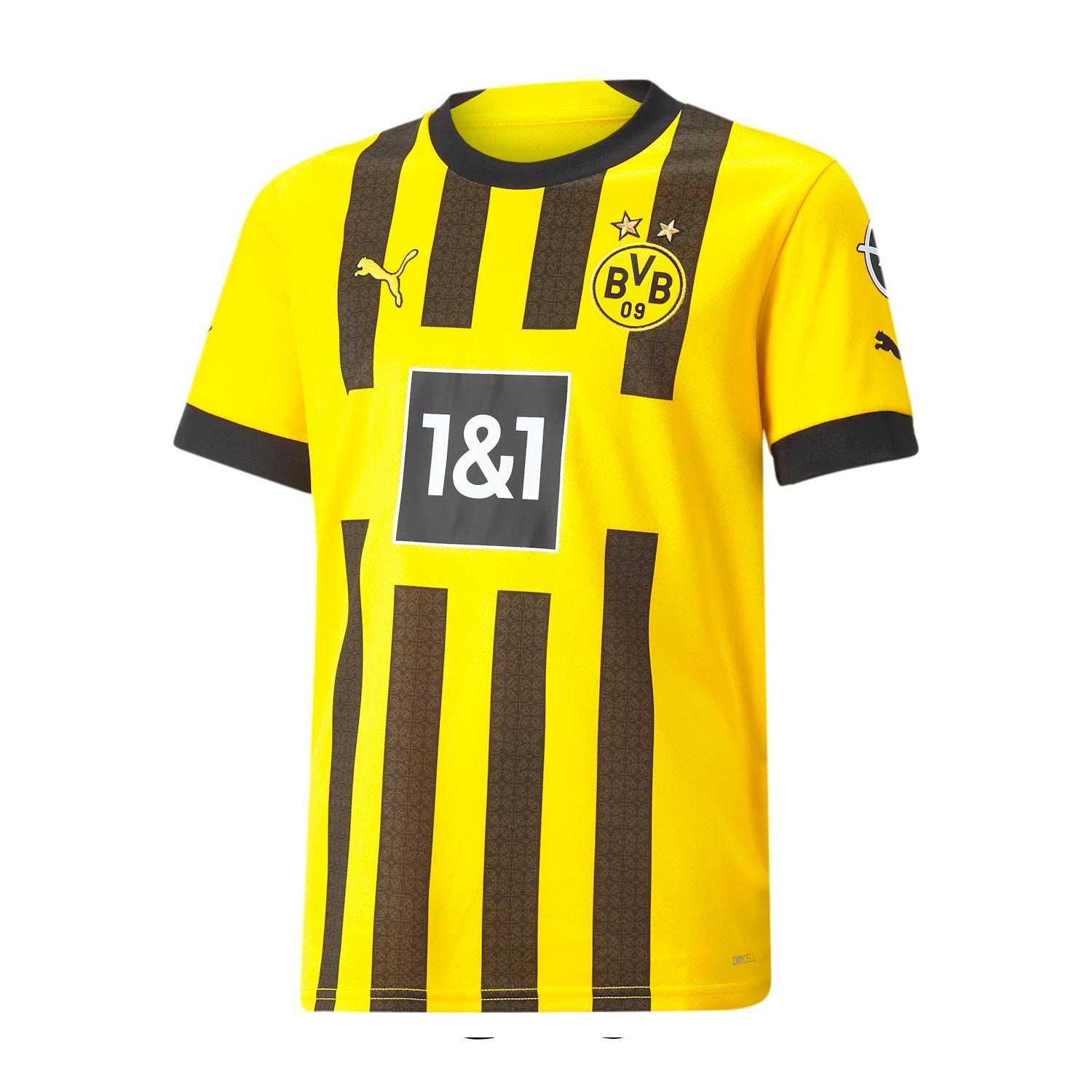 Puma BVB Cup camiseta niños Flock nombre de jugador Borussia Dortmund 2022/23 amarillo NE 