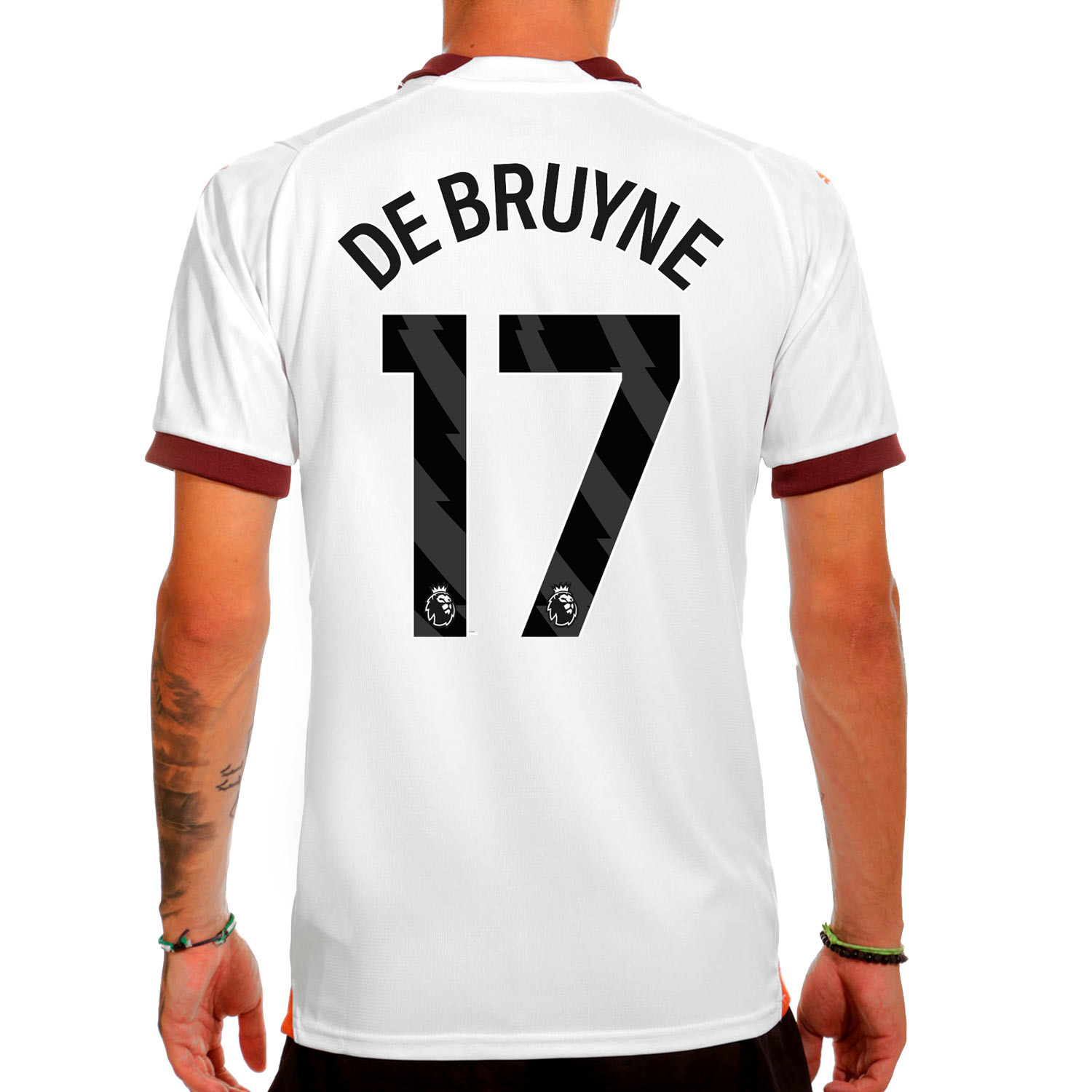 Camiseta Puma 2a Manchester City De Bruyne 23 24 blanca futbolmania