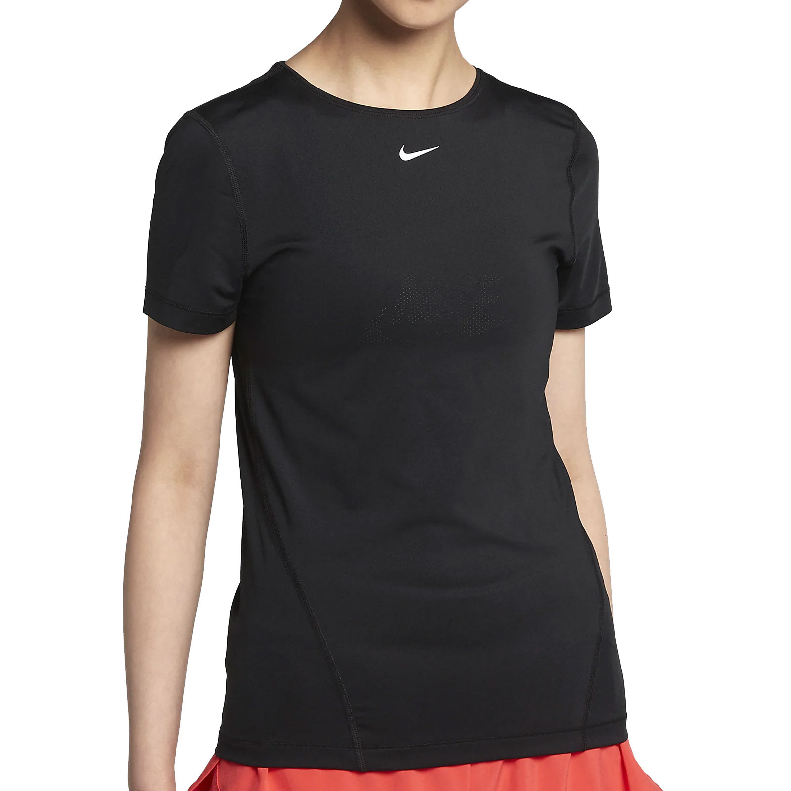 Camiseta manga corta mujer Nike Pro negra | futbolmania