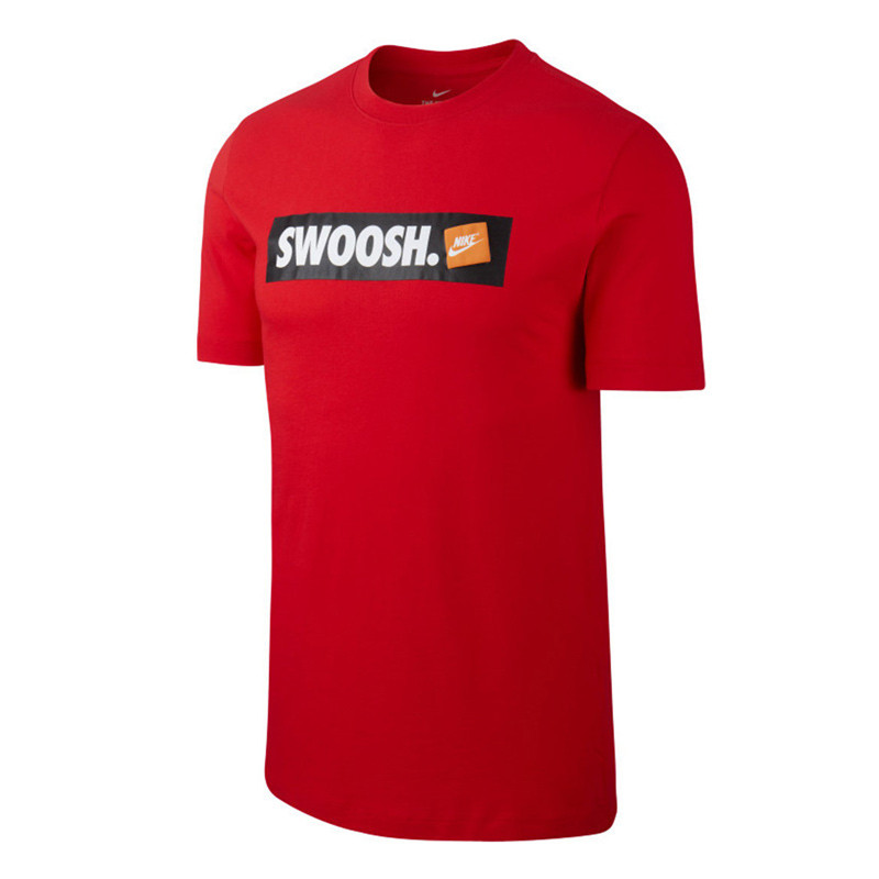 Camiseta algodón Nike Swoosh roja | futbolmania