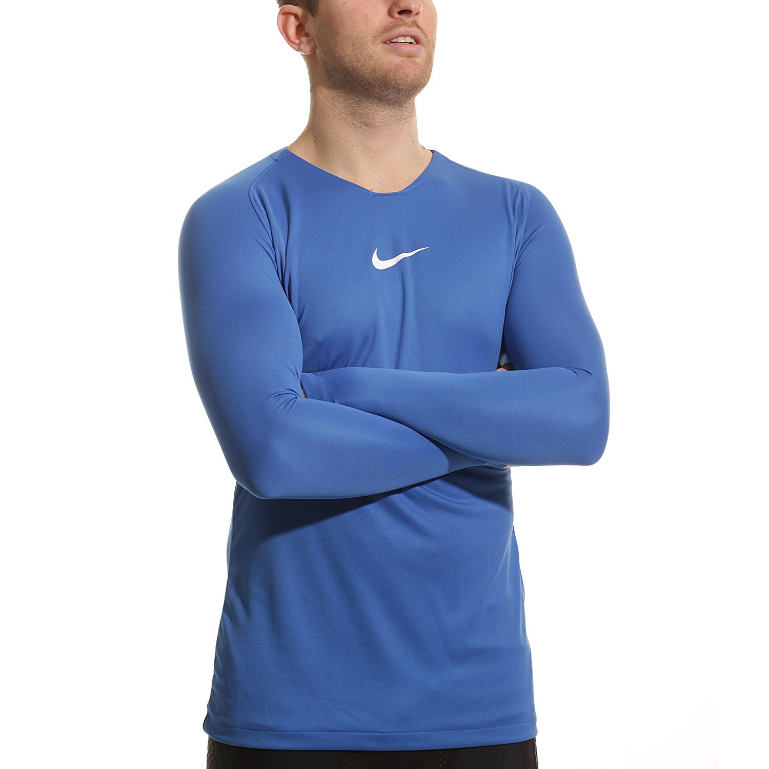 filtrar Limpiar el piso problema Camiseta térmica manga larga Nike azul |futbolmania