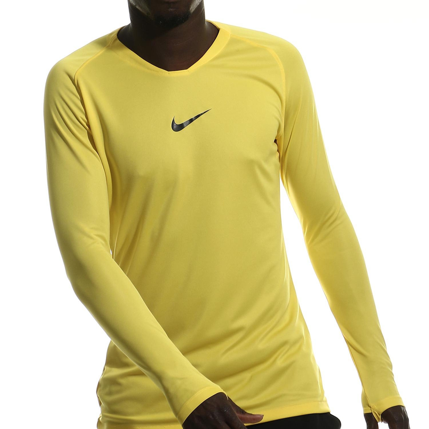 Camiseta térmica larga Nike amarilla |futbolmania