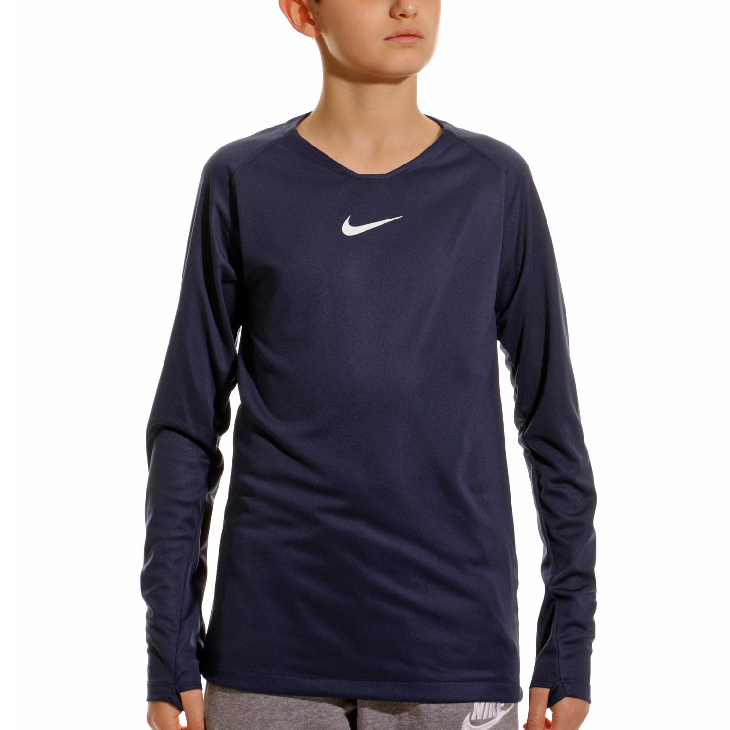 rescate diferencia Fusión Camiseta térmica niño larga Nike marino |futbolmaniaKids