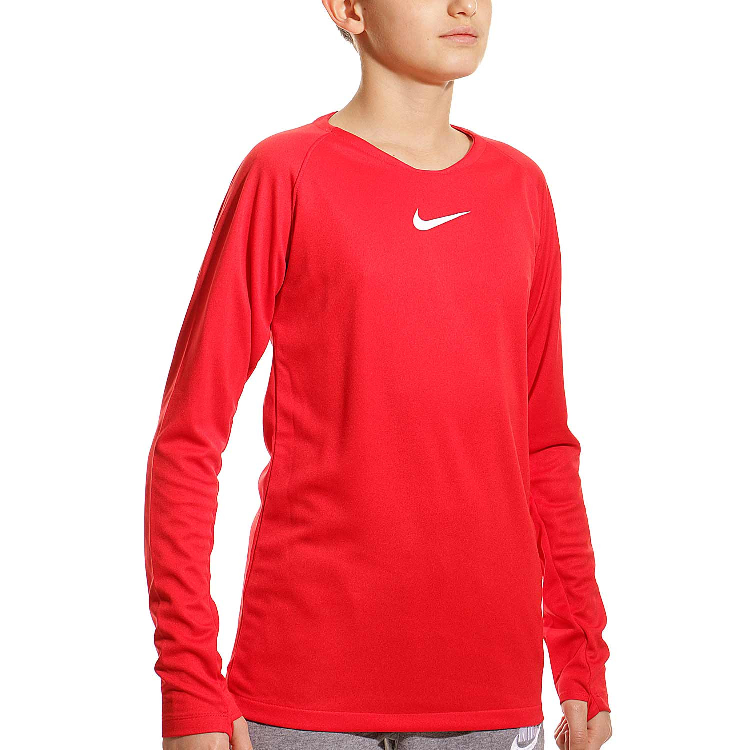 cupón acción Dictadura Camiseta térmica niño larga Nike roja |futbolmaniaKids