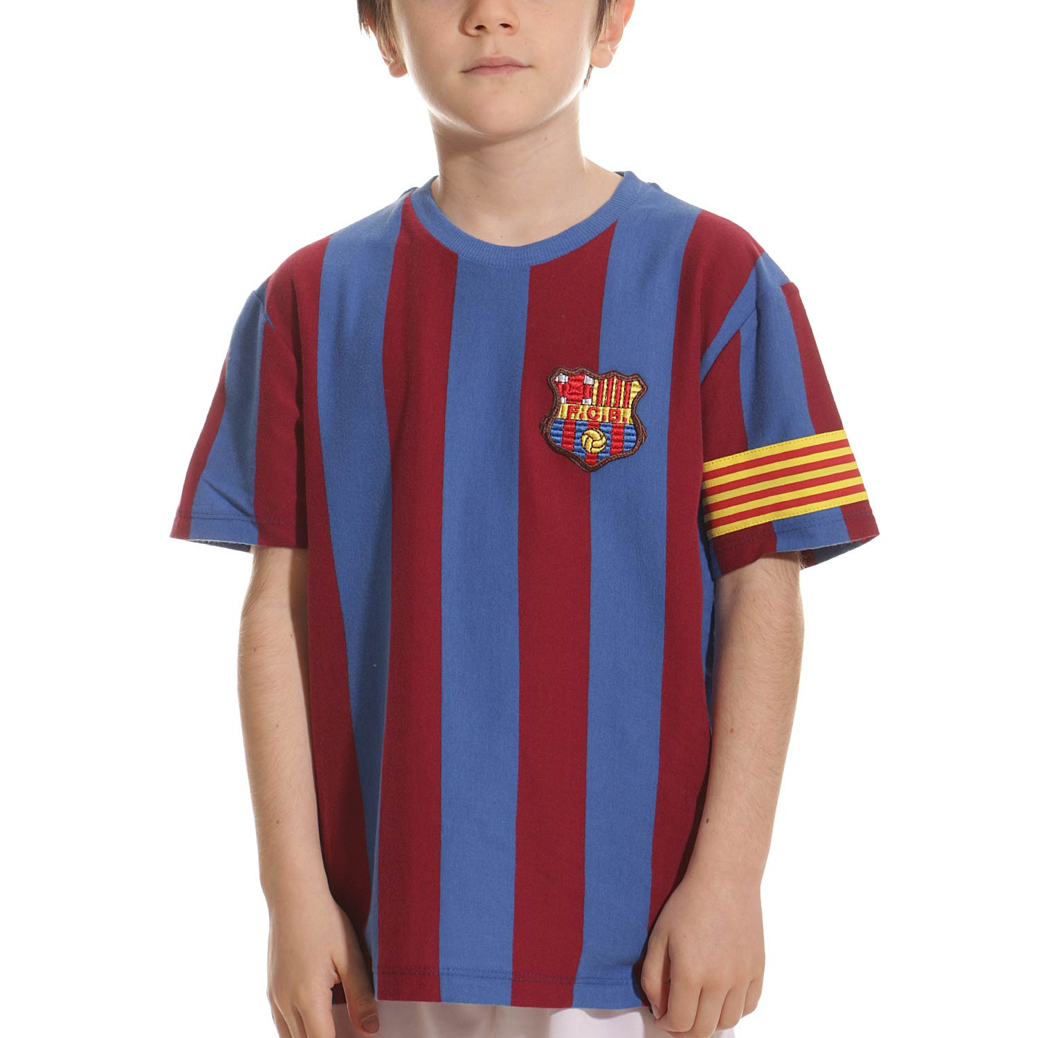 gorra Legado rodillo Camiseta FC Barcelona niño Retro Capità azulgrana | futbolmaniaKids