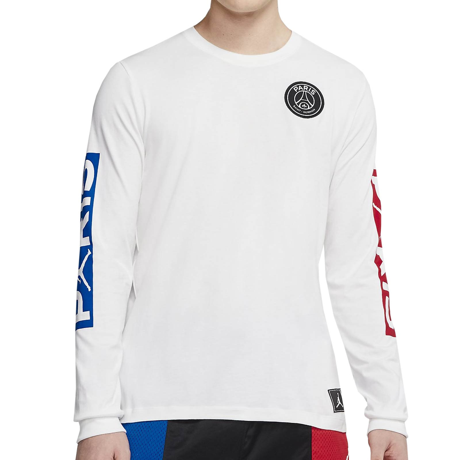 tornado codicioso Teórico Camiseta manga larga Nike PSG x Jordan blanca |futbolmania