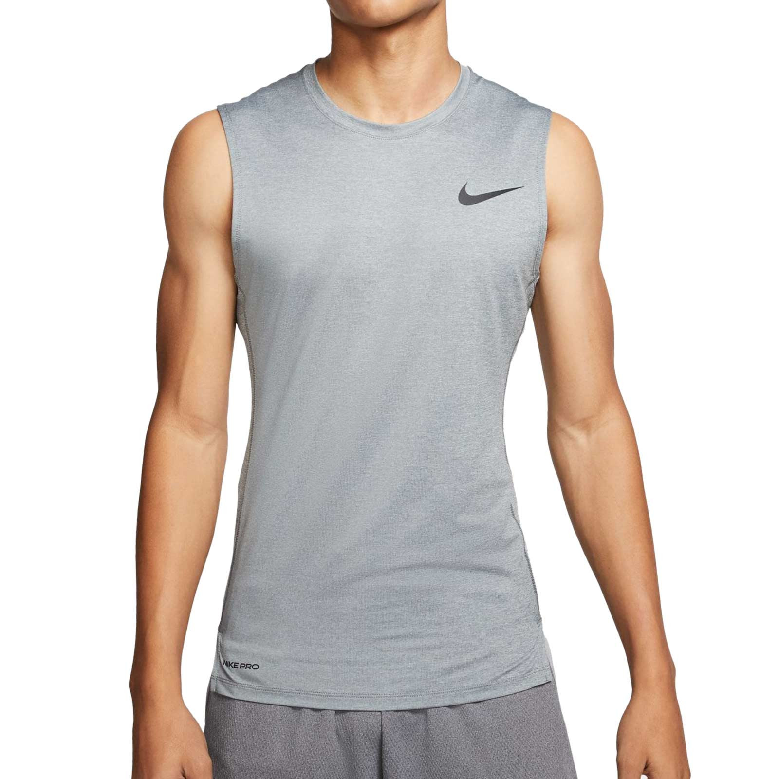Zumbido Semejanza lanzadera Camiseta de tirantes Nike Pro gris | futbolmania