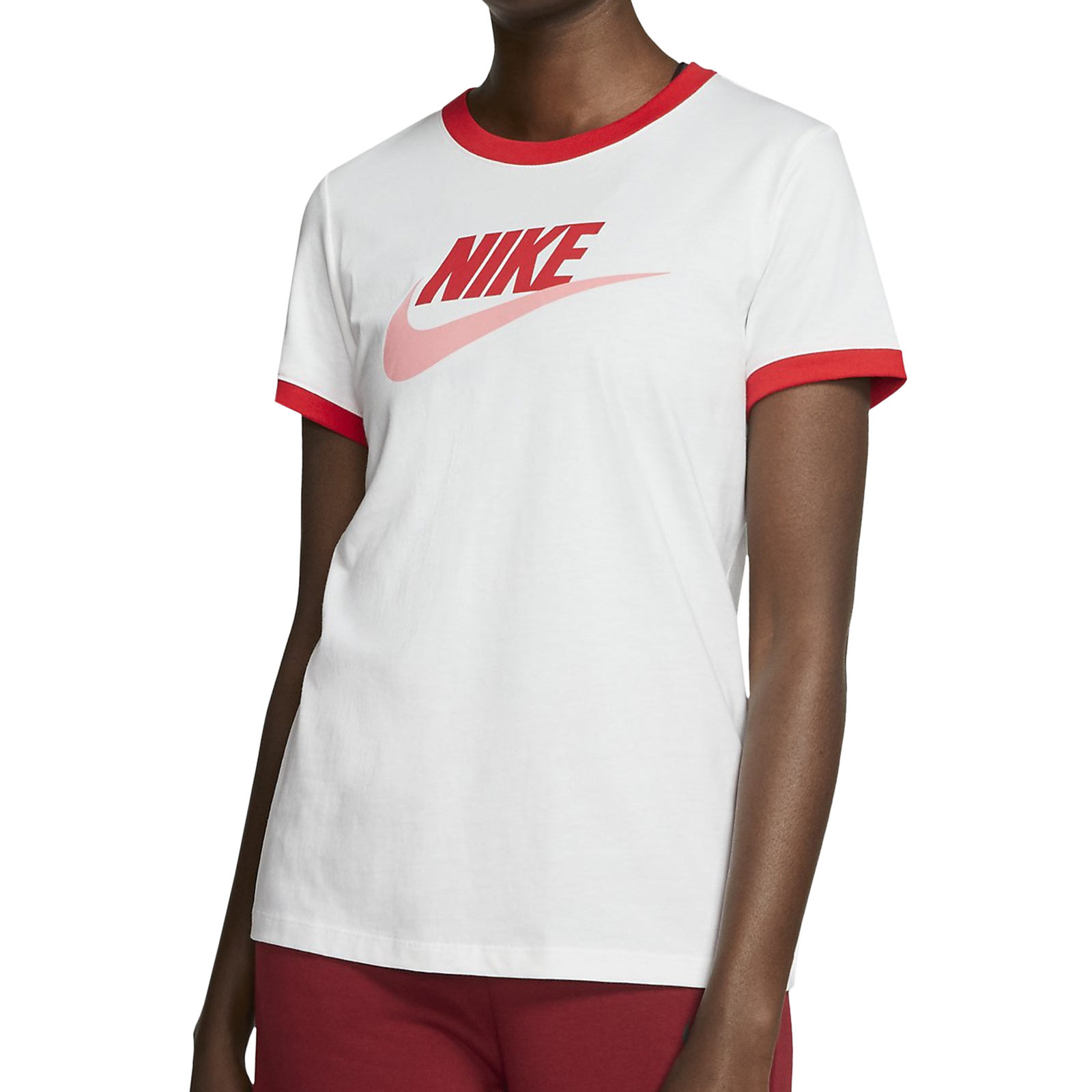 Camiseta Nike mujer Sportswear Ringer blanca |