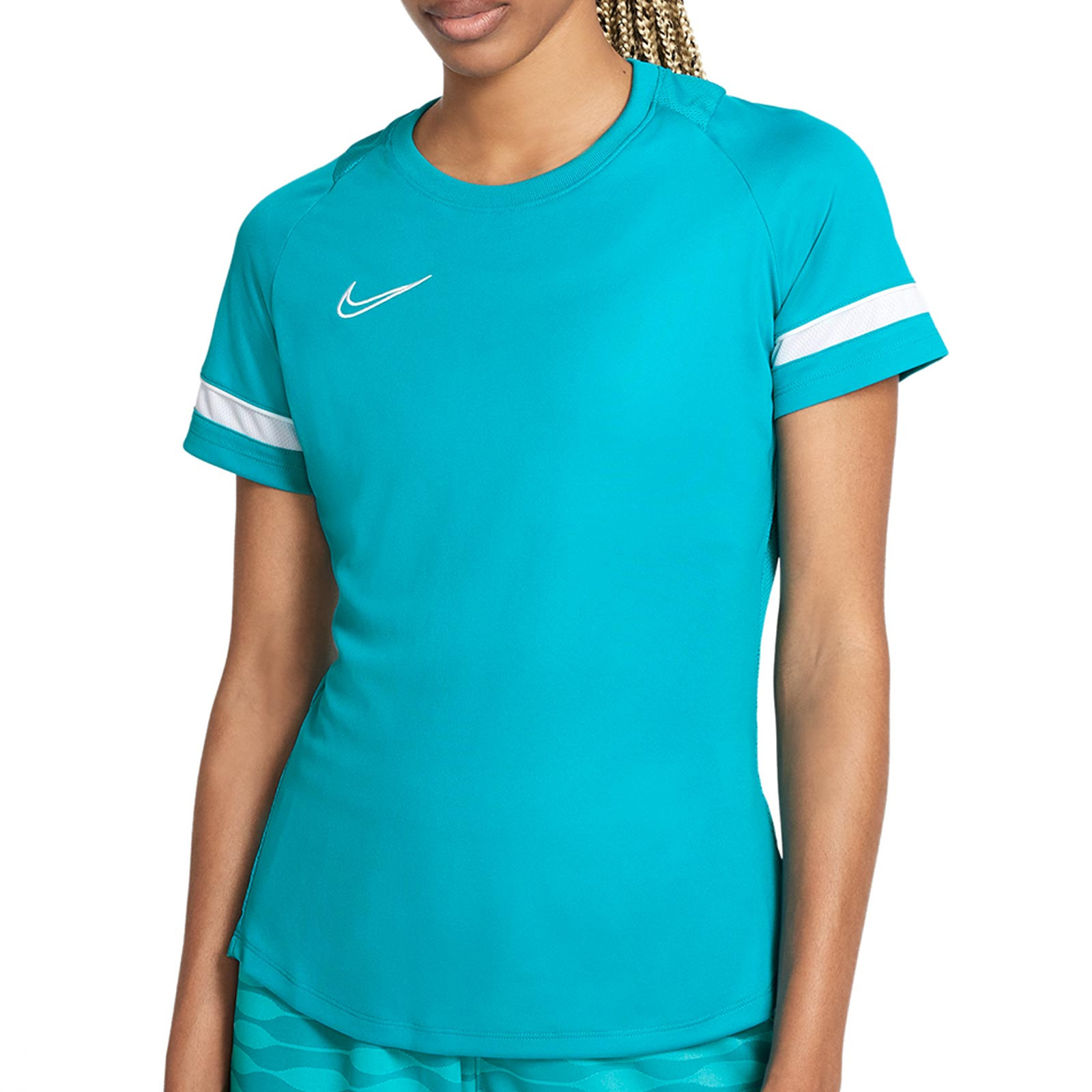 Camiseta Nike Academy 21 azul turquesa | futbolmania