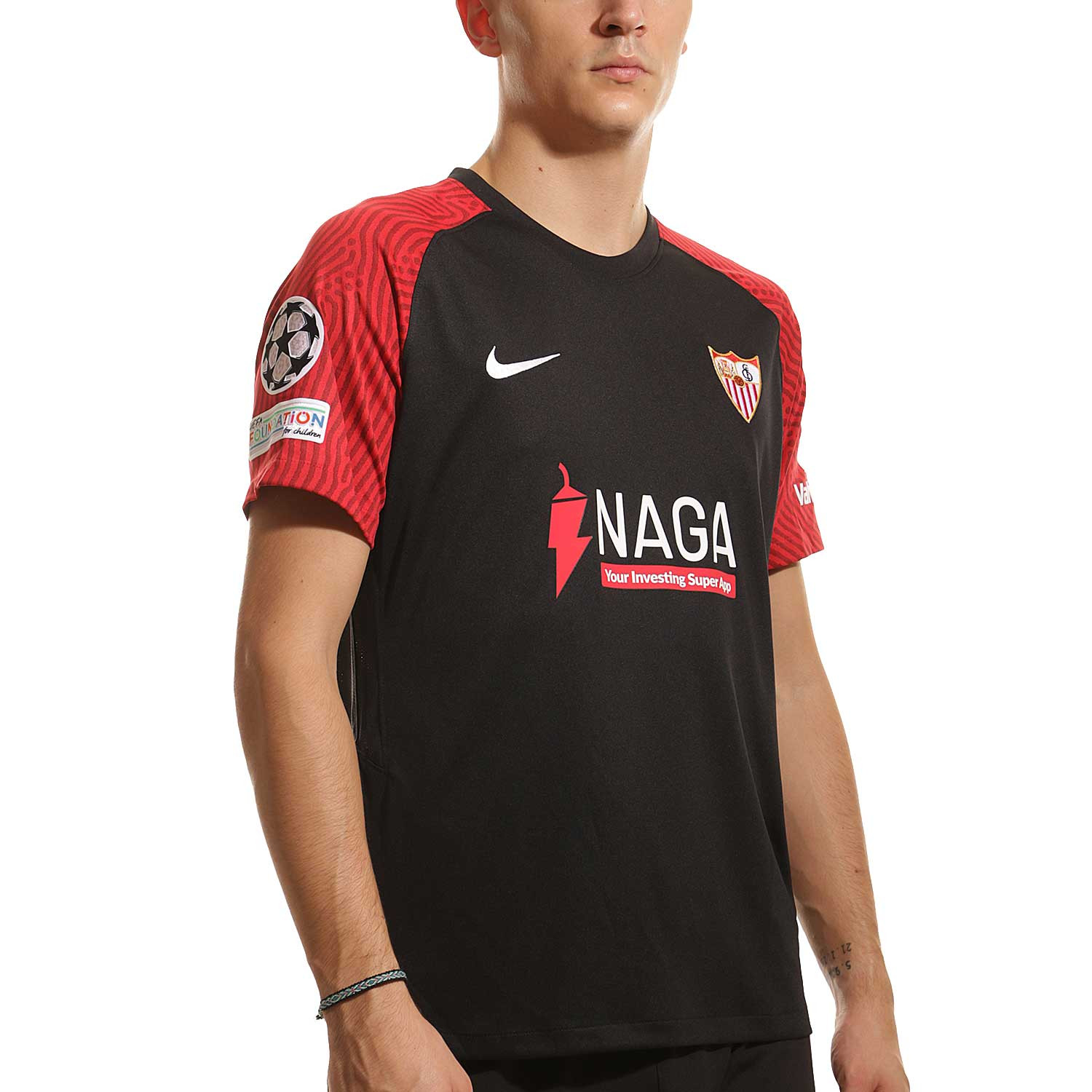 Portavoz Pila de rápido Camiseta Nike 3a Sevilla 2021 2022 UCL negra | futbolmania