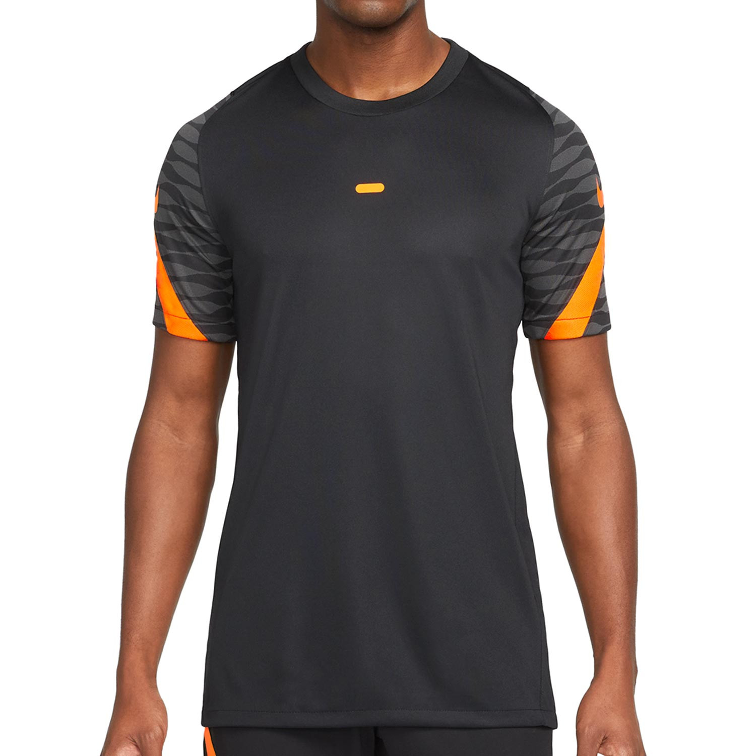 Camiseta Nike Dri-Fit Strike negra y naranja | futbolmania