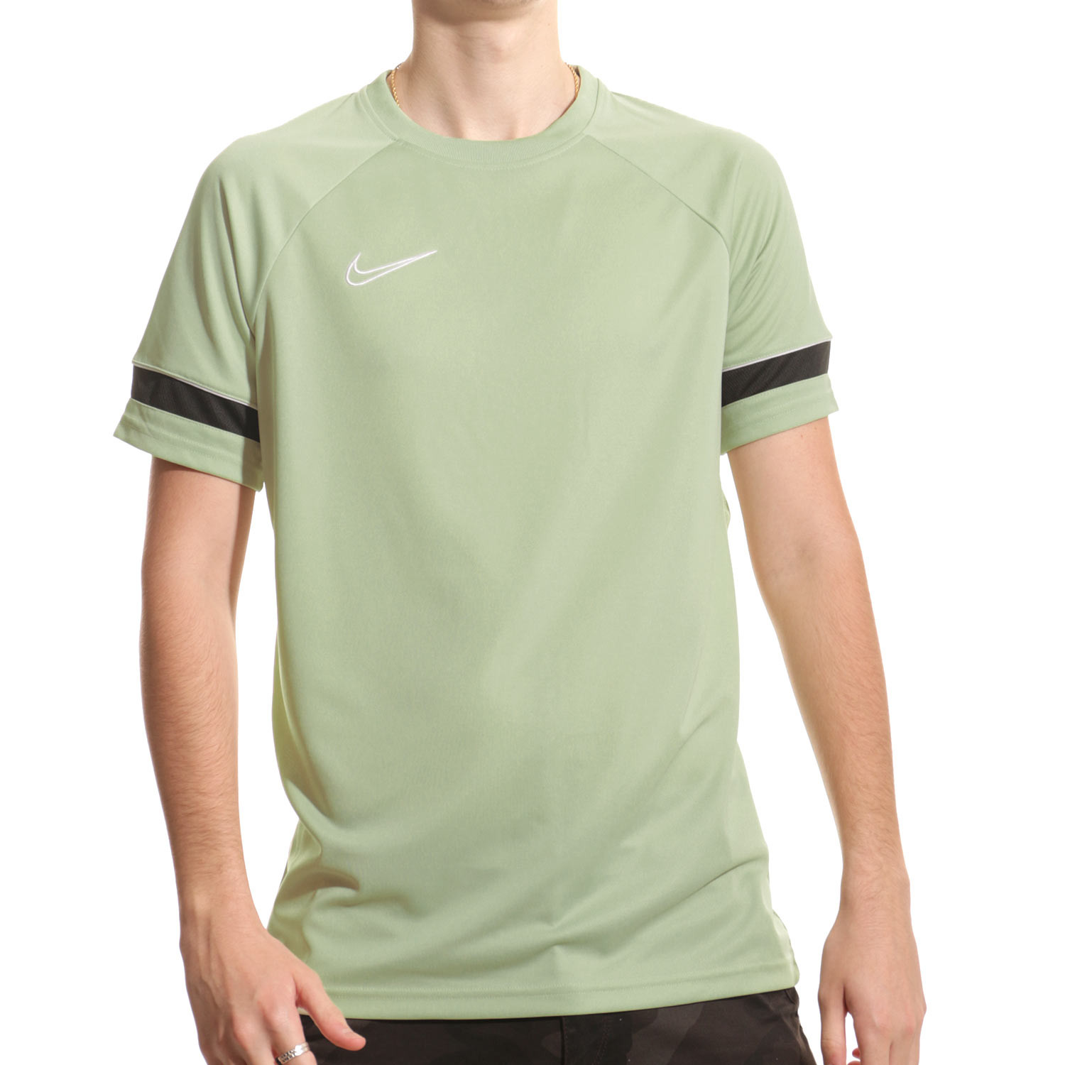 Caballero Poner a prueba o probar implícito Camiseta Nike Dri-Fit Academy 21 verde claro | futbolmania