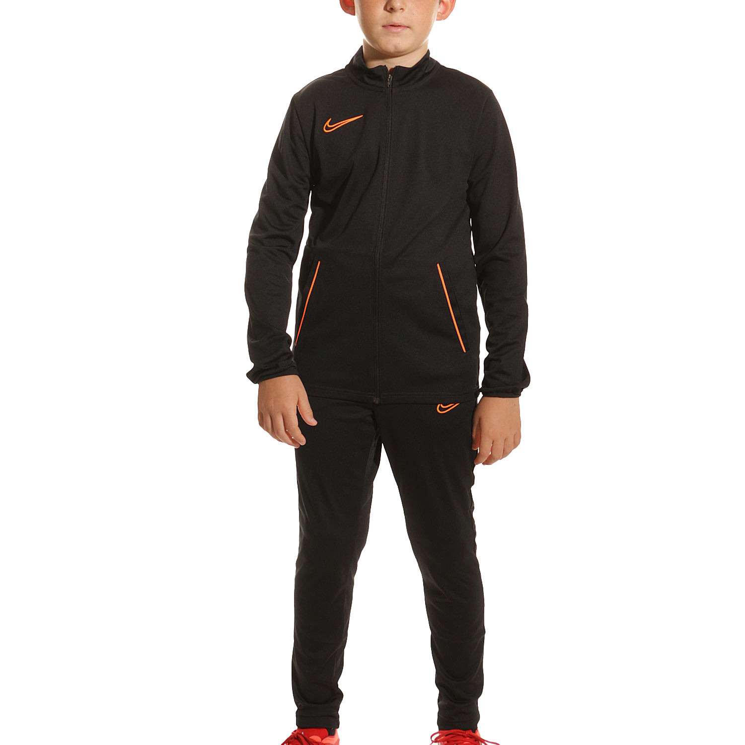 Nike Dri-Fit Academy niño negro y naranja | futbolmaniaKids