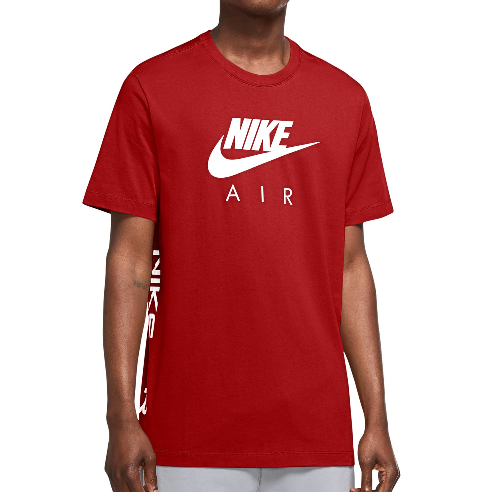 lado auge idiota Camiseta algodón Nike Sportswear Air roja | futbolmania