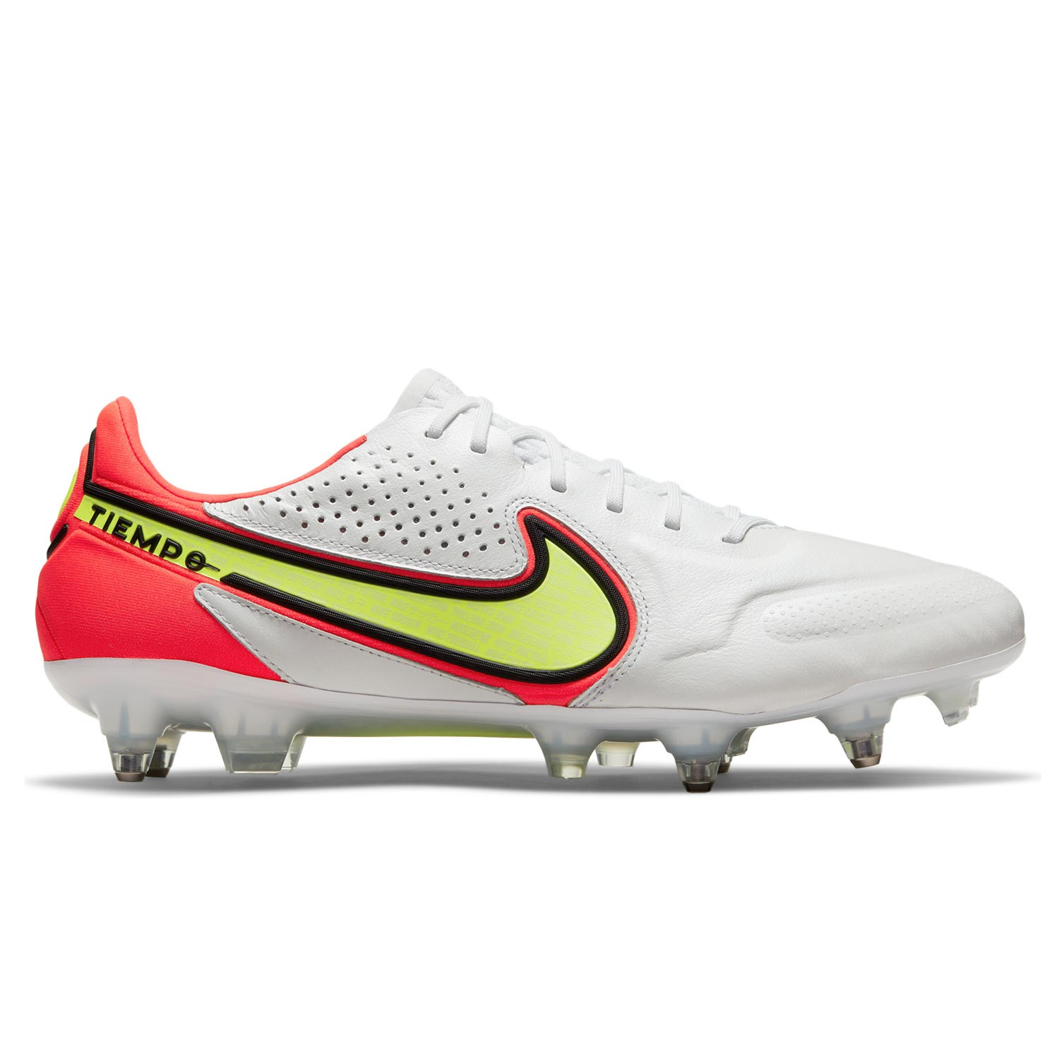 Compatible con ejemplo Espacioso Botas Nike Tiempo Legend 9 Elite SG-PRO AC blancas flúor | futbolmania
