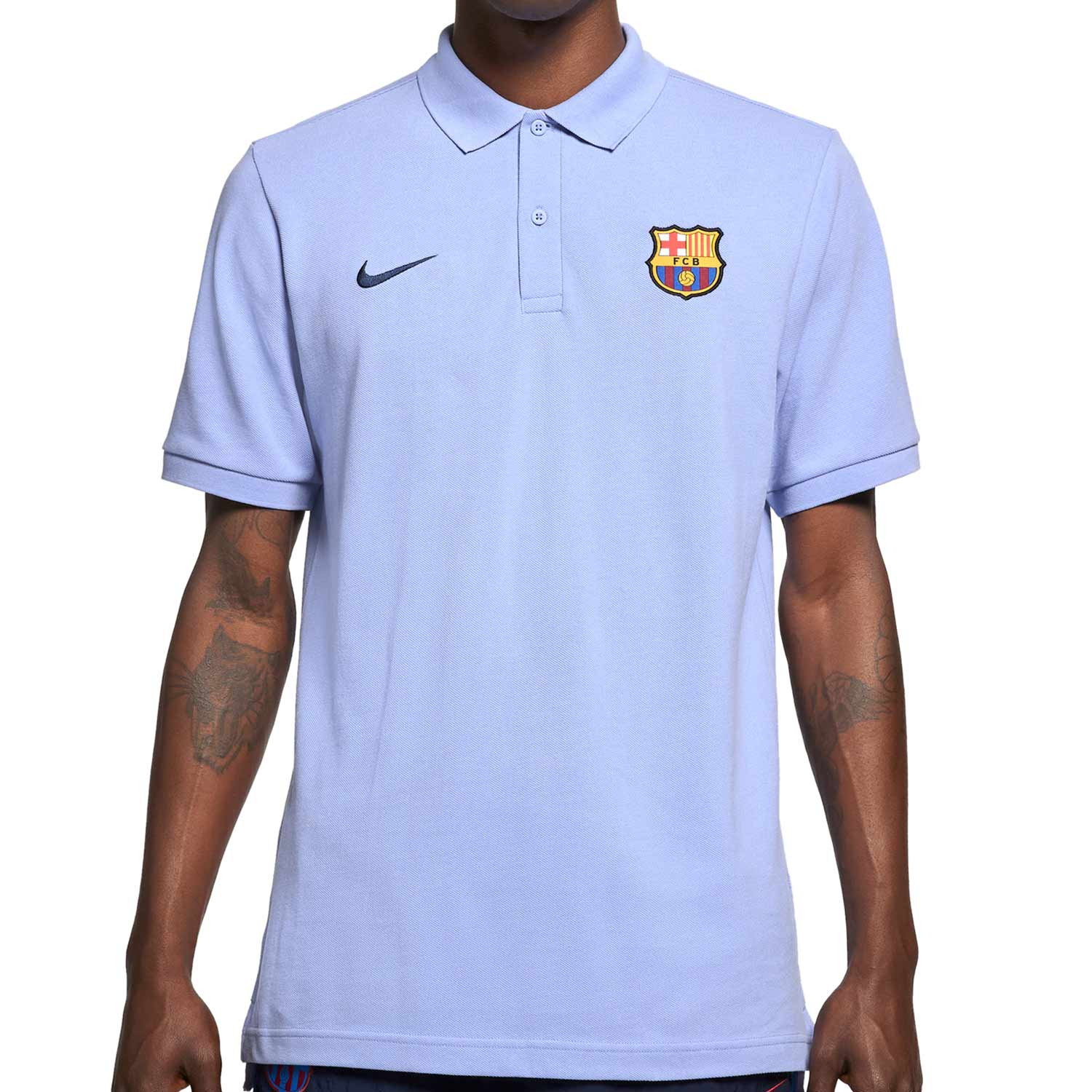 Transistor hielo Sobriqueta Polo Nike Barcelona Sportswear Crew lila | futbolmania