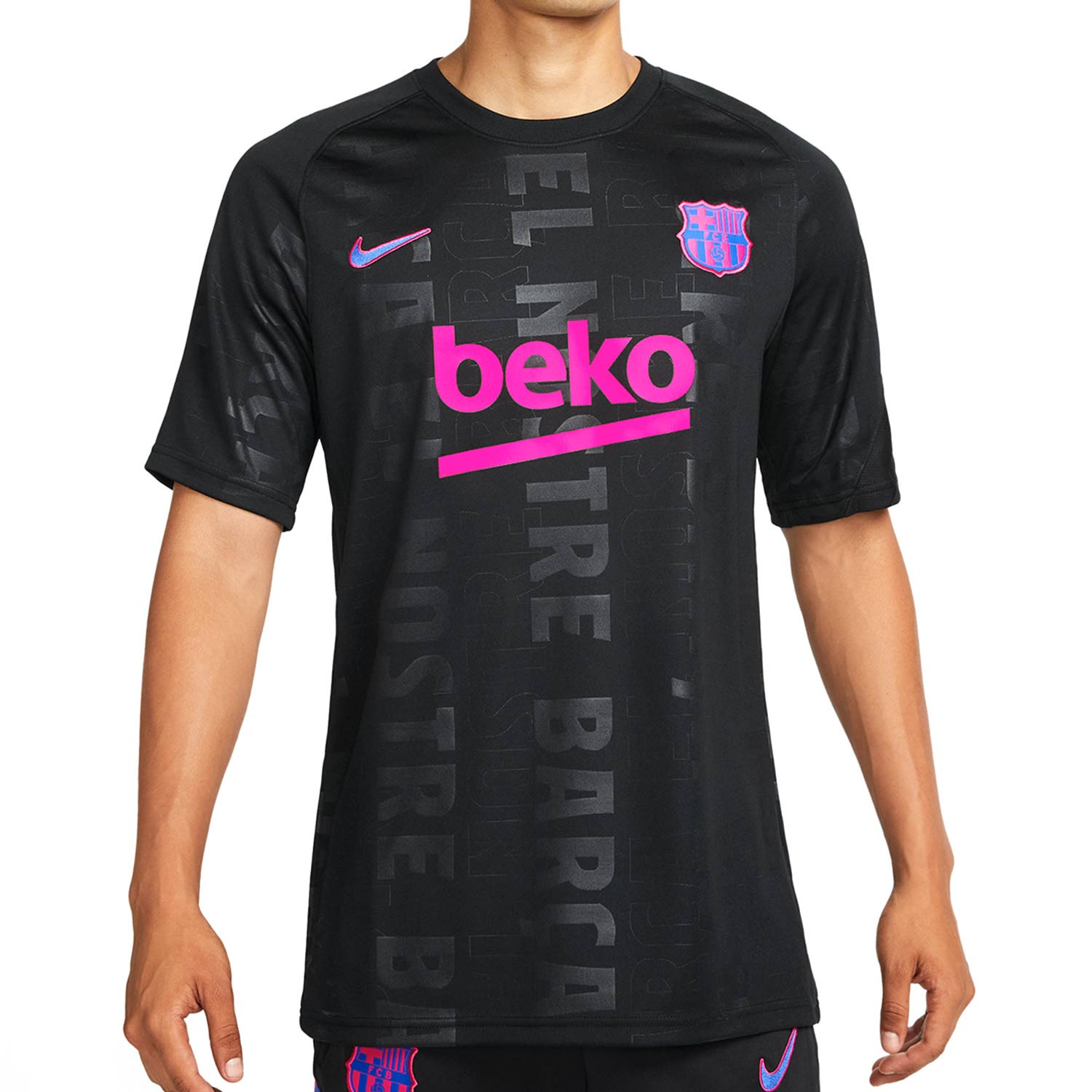 Papá cosecha temerario Camiseta Nike Barcelona pre-match UCL negra | futbolmania