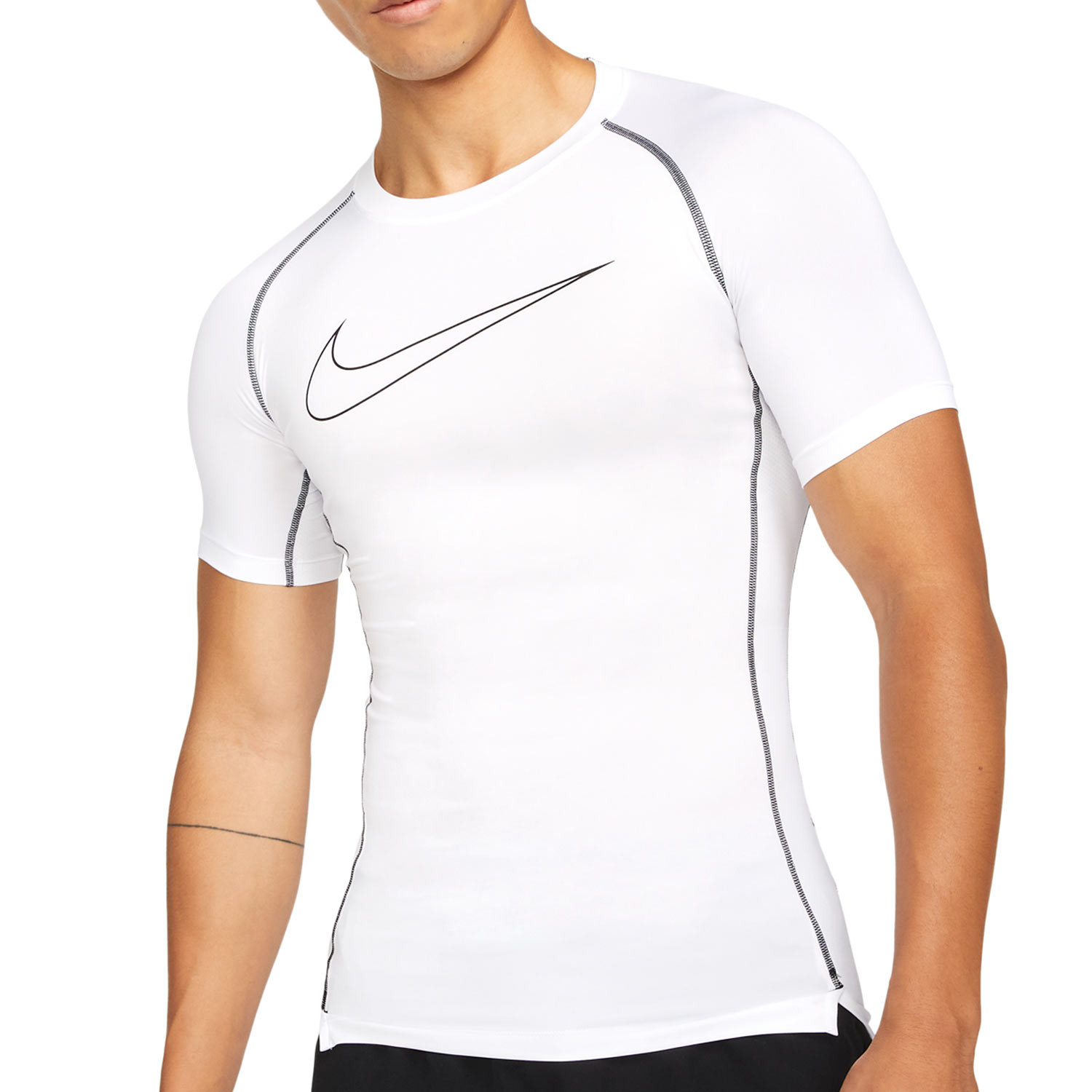 Excluir giratorio Comunista Camiseta interior compresiva Nike Pro Dri-Fit blanca | futbolmania