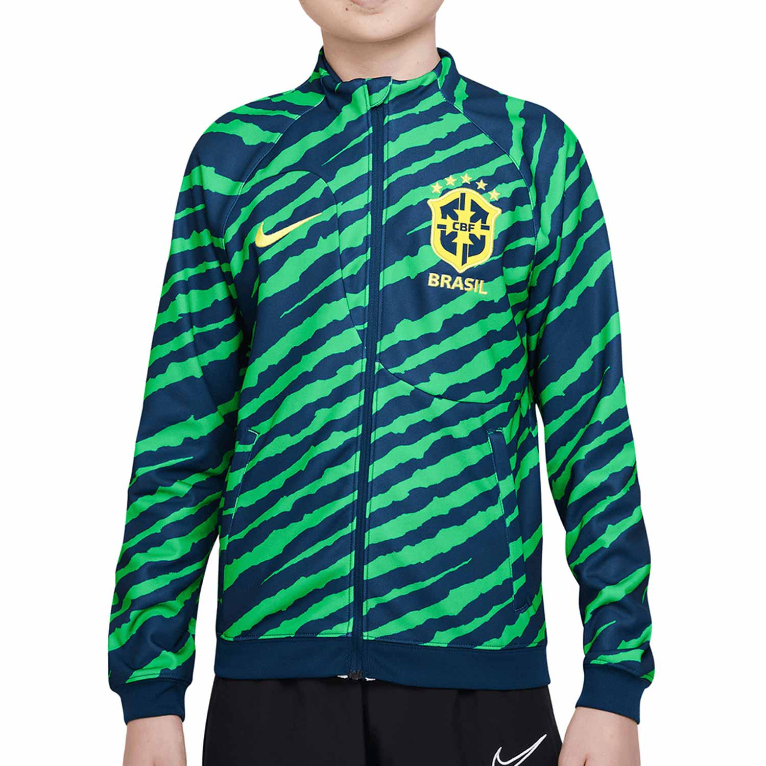 Chaqueta infantil Nike Brasil verde y |