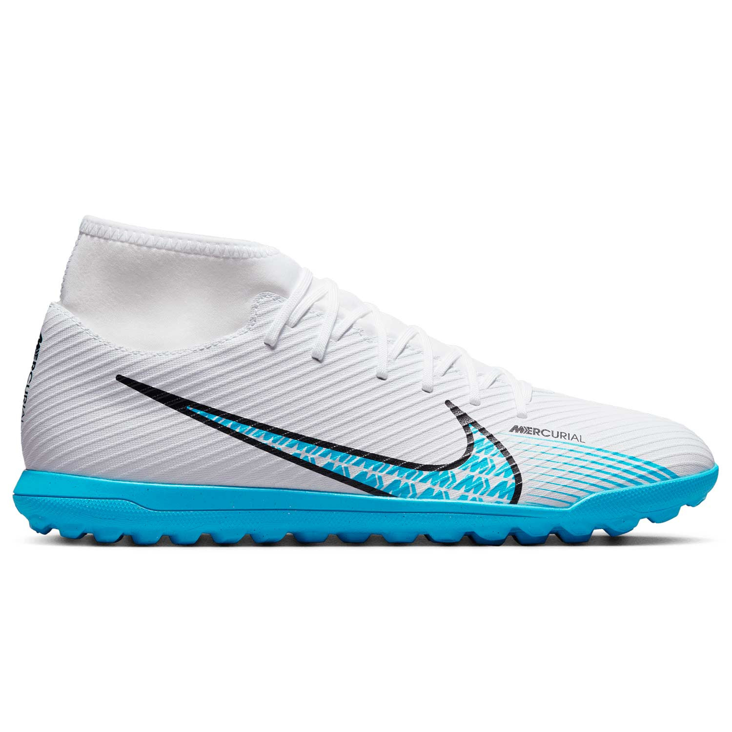 Zapatillas Nike Mercurial Superfly 9 TF blanca azul | futbolmania