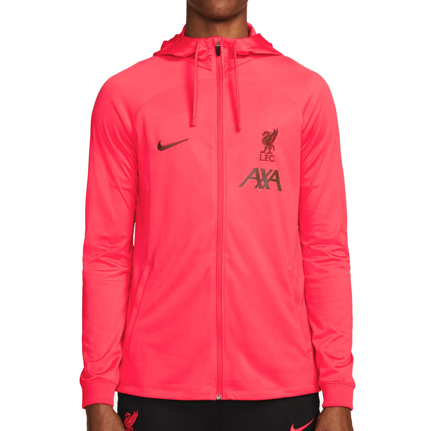 Chaqueta Nike Liverpool Dri-Fit Strike Hoodie roja |futbolmania