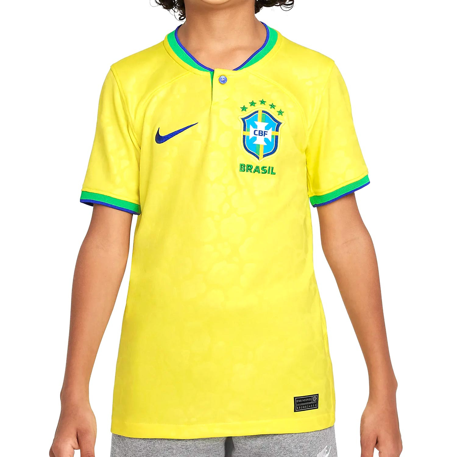 Camiseta Nike Brasil niño 2023 Dri-Fit Stadium futbolmaniaKids