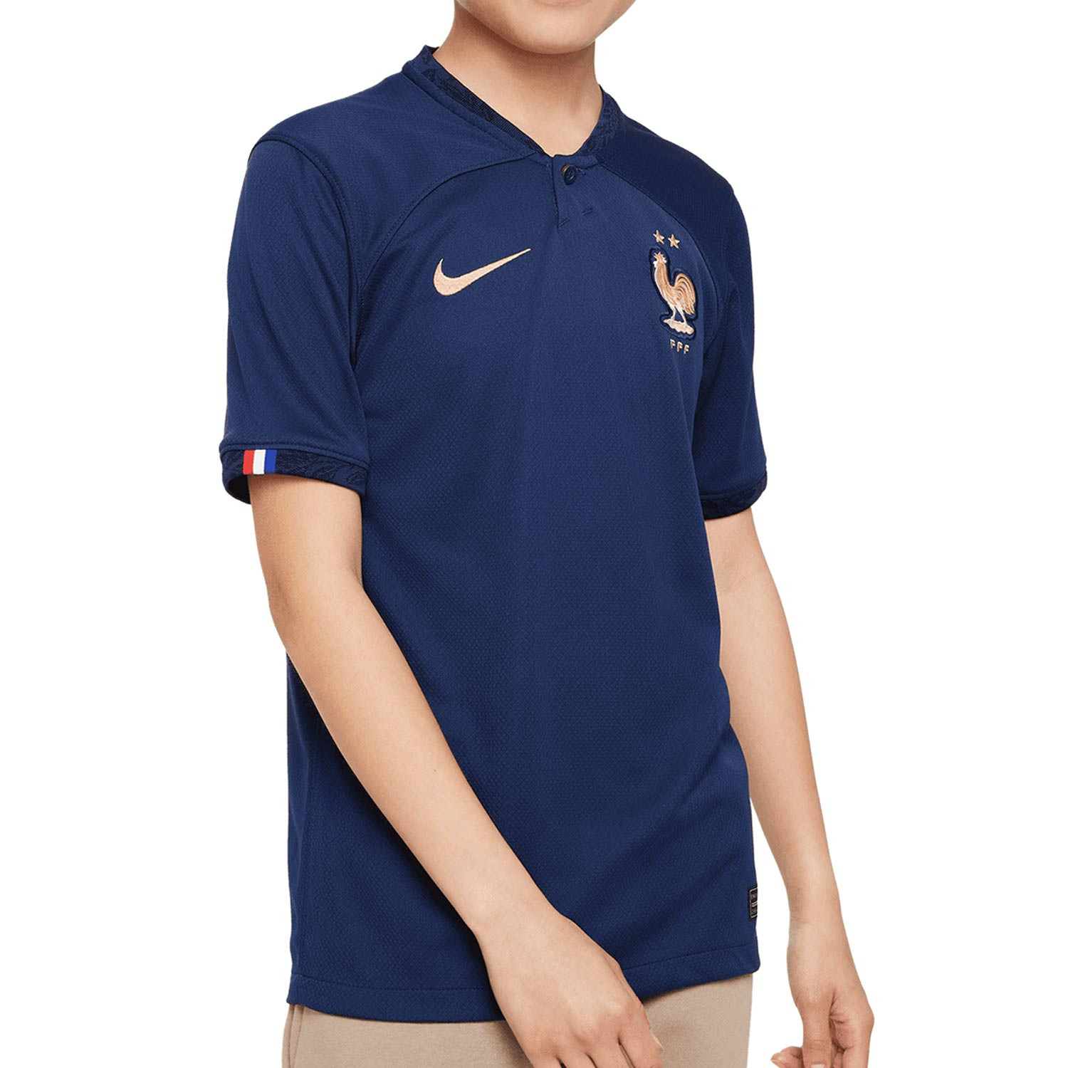 bañera Derecho Frente Camiseta Nike Francia niño 2022 2023 Dri-Fit Stadium | futbolmaniaKids