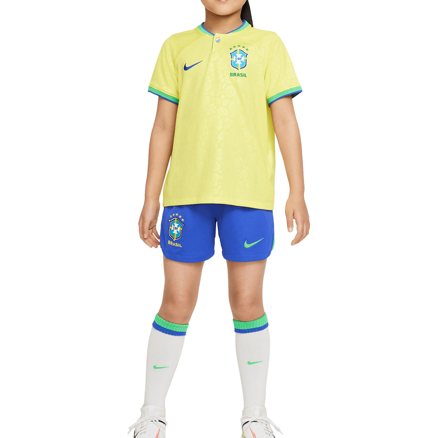 Brazil Soccer Jersey for kids, jersey de brasil para niños, incluye shorts