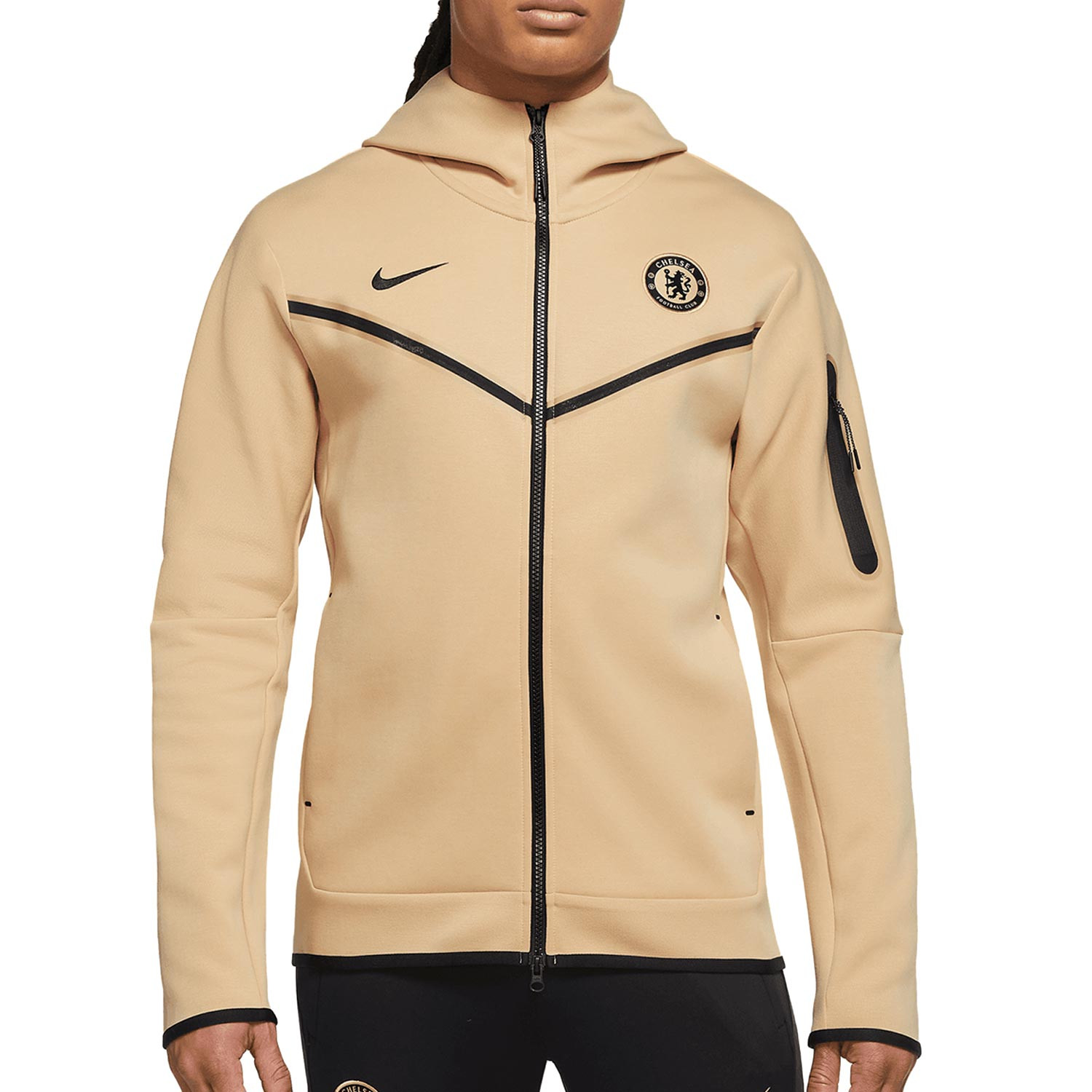 analogía Humillar salón Sudadera Nike Chelsea Tech Fleece Hoodie UCL beige | futbolmania