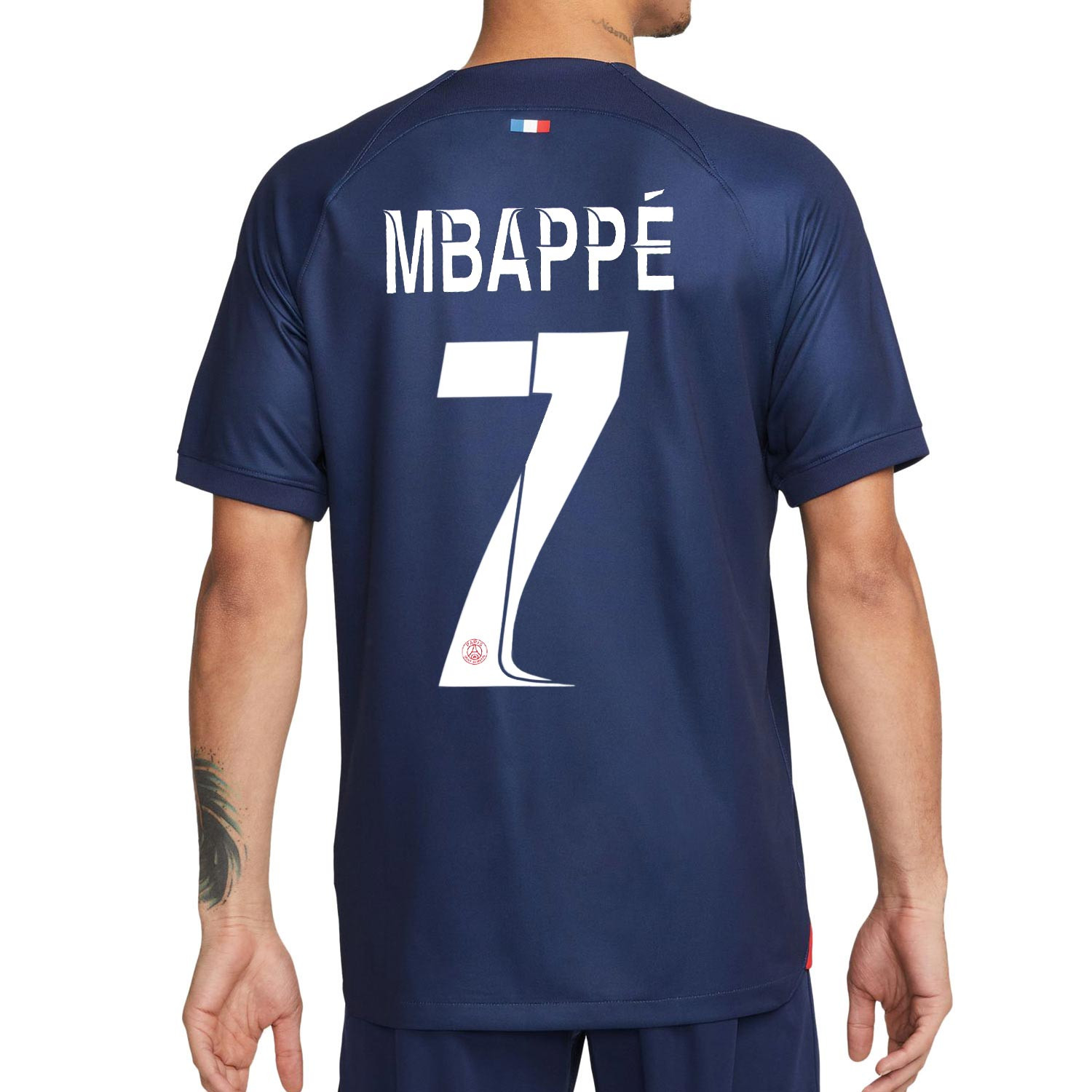 Camiseta Nike PSG 2023 2024 Mbappe Dri Fit Stadium azul marino