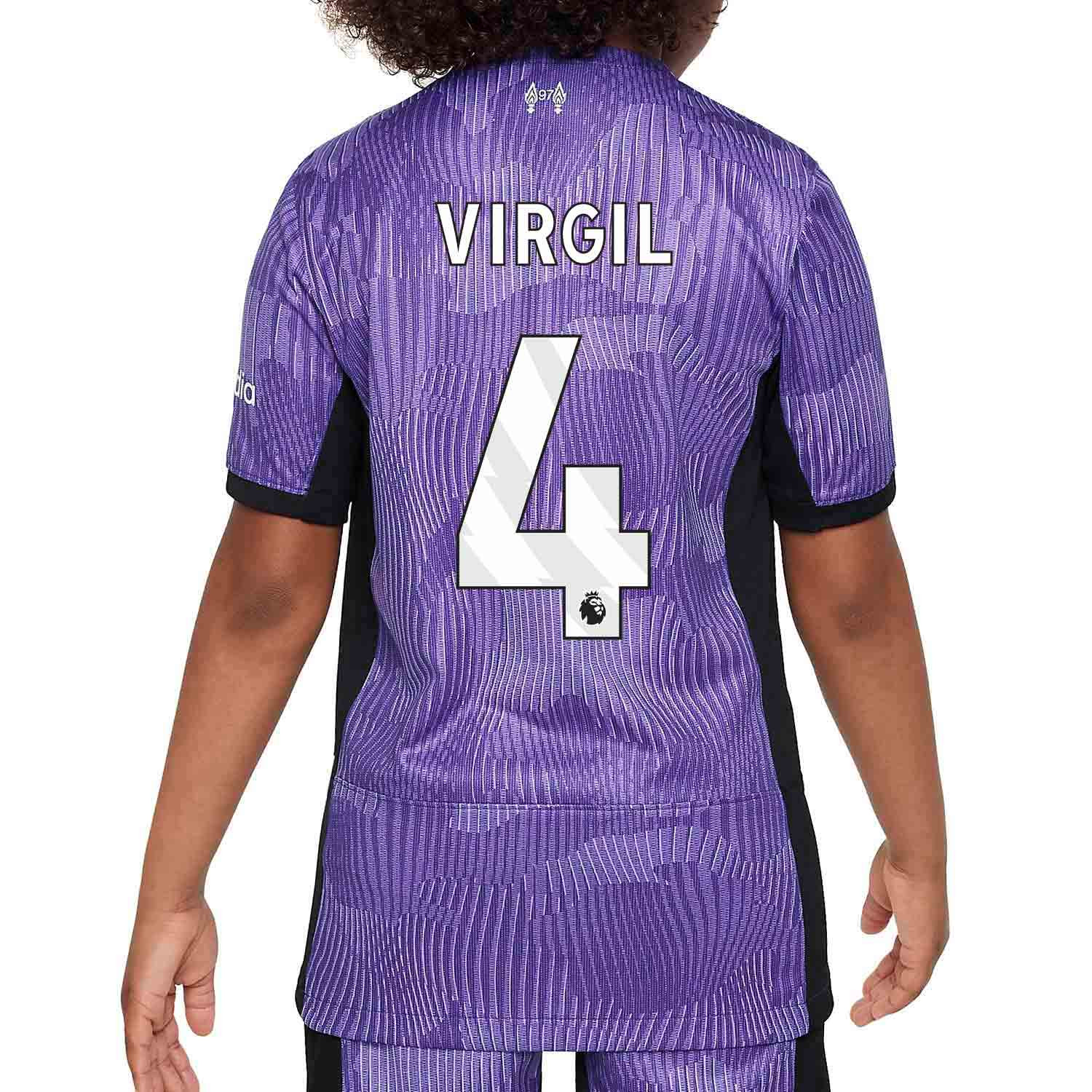 Camiseta Nike 3a Liverpool nino Van Dijk 23 24 Dri Fit Stadium purpura