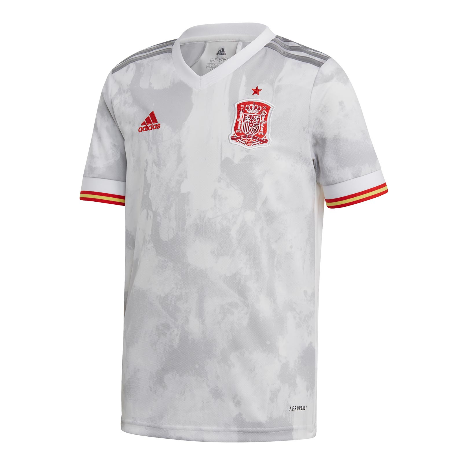 Minimizar Modernizar versus Camiseta adidas 2a España niño 2021 blanco gris | futbolmaniaKids