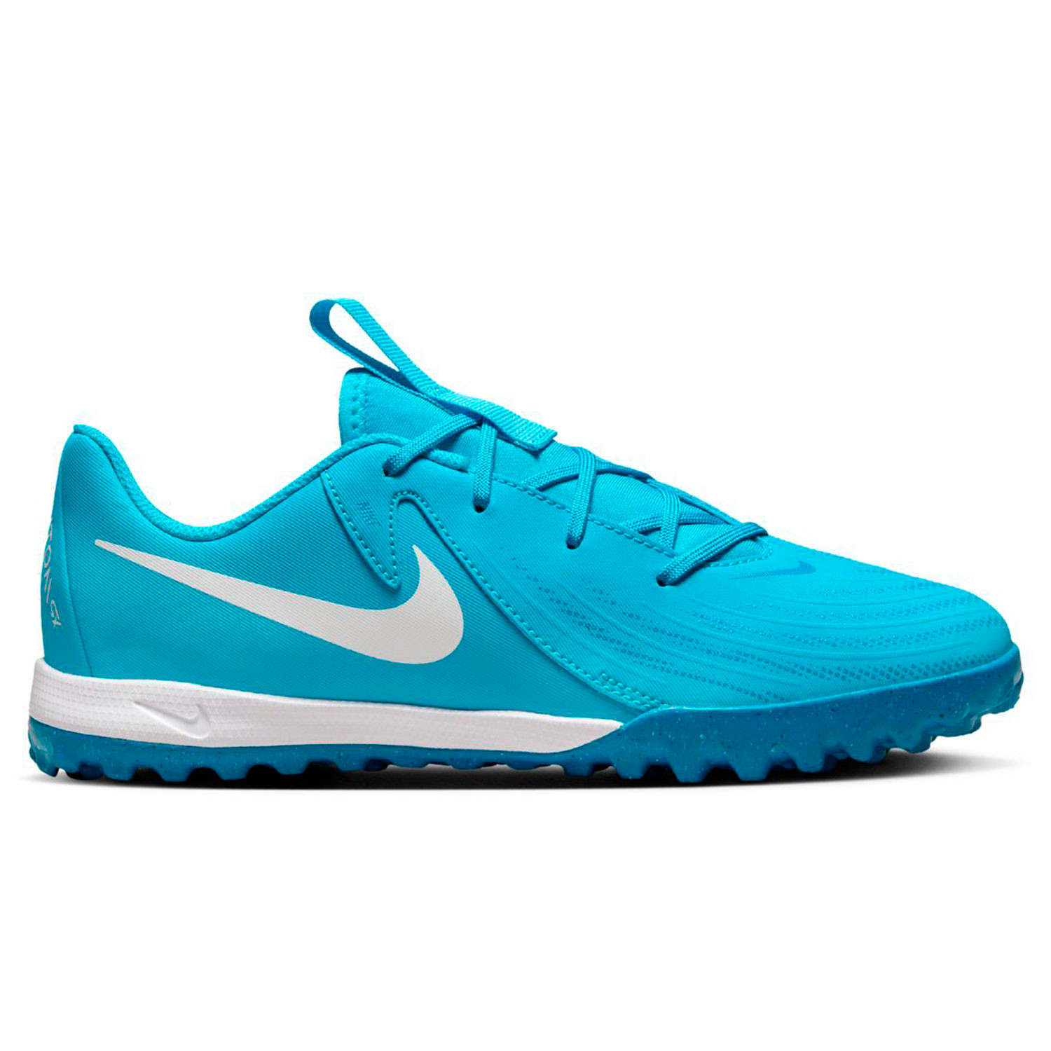 Botas futbol multitaco nino Nike Phantom Jr GX II Academy TF azul cian