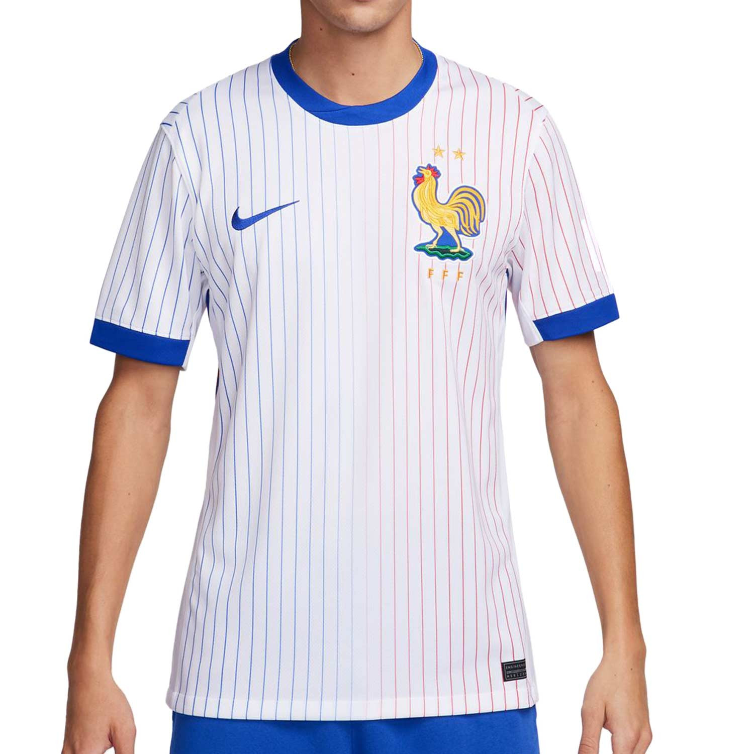 Camiseta Nike 2a Francia 2024 Stadium Dri Fit blanca
