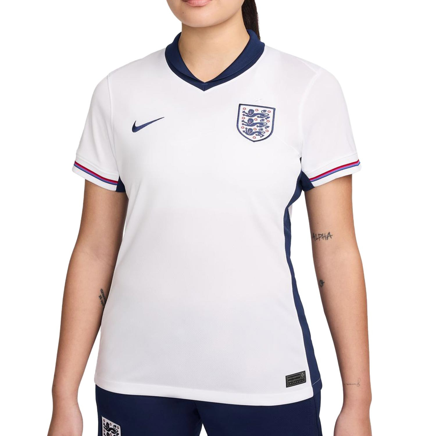 Camiseta Nike Inglaterra Mujer 2024 Stadium Dri Fit blanca