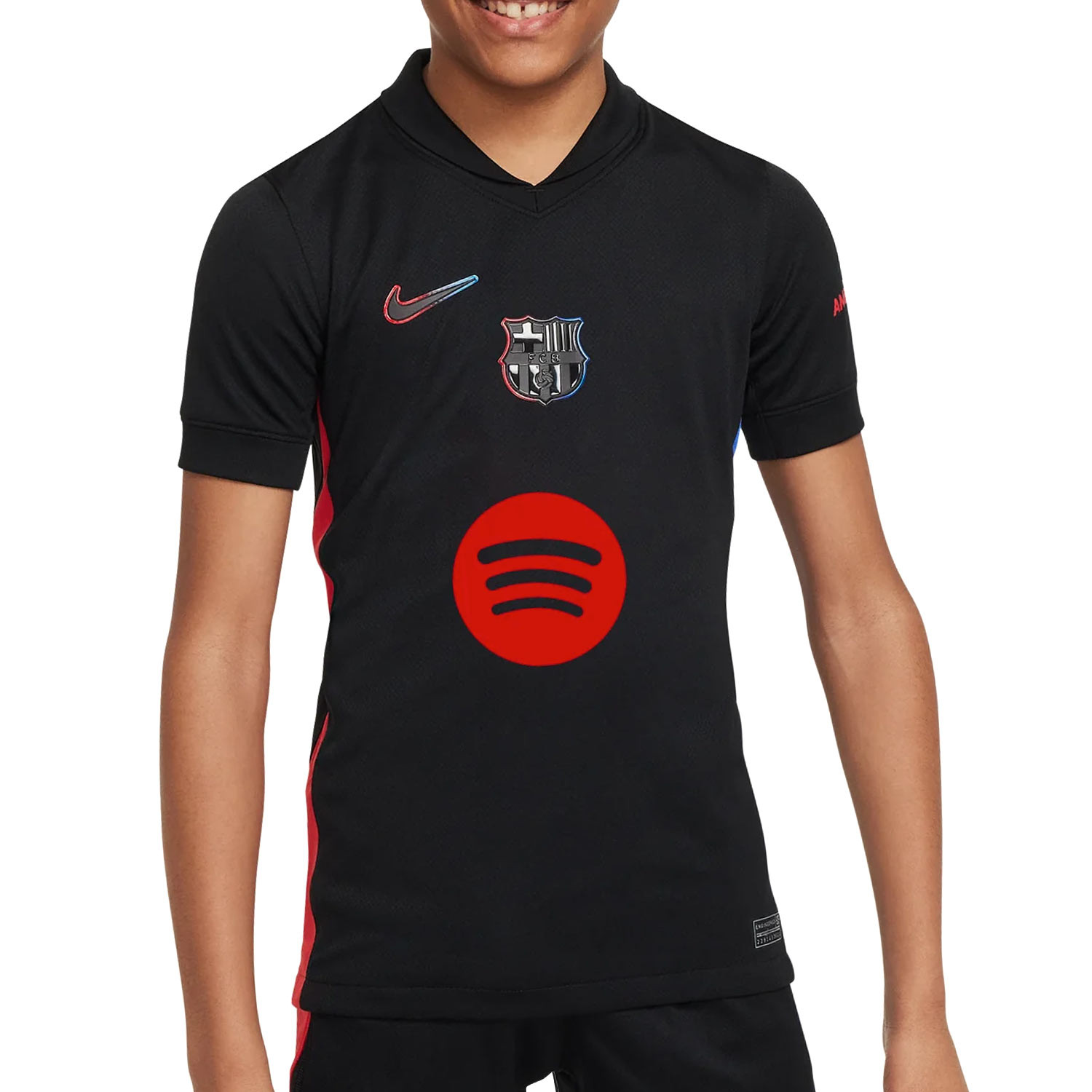 Camiseta Nike 2a Barcelona nino 2024 2025 Stadium negra