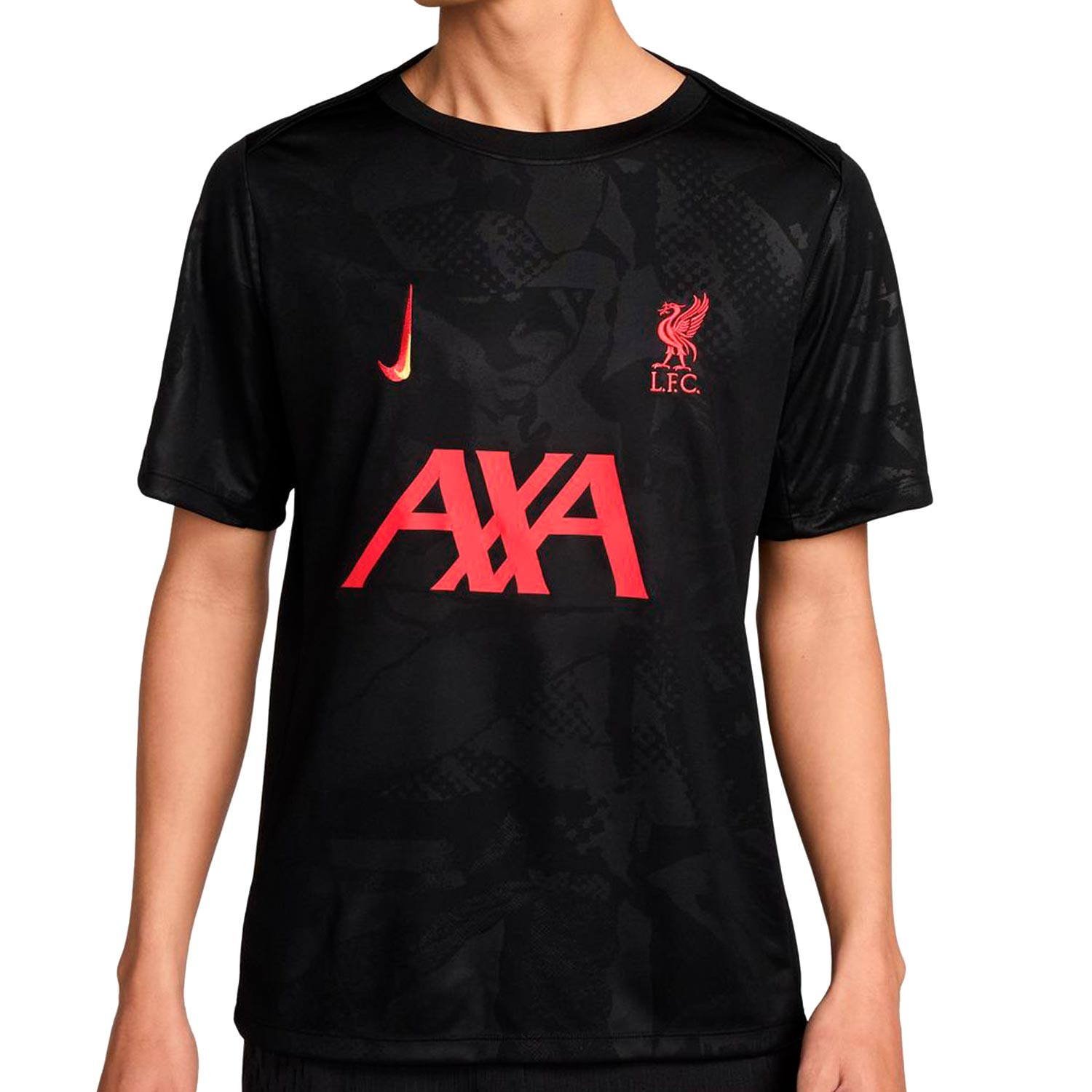 Camiseta Nike 3a Liverpool Pre Match Dri Fit negra