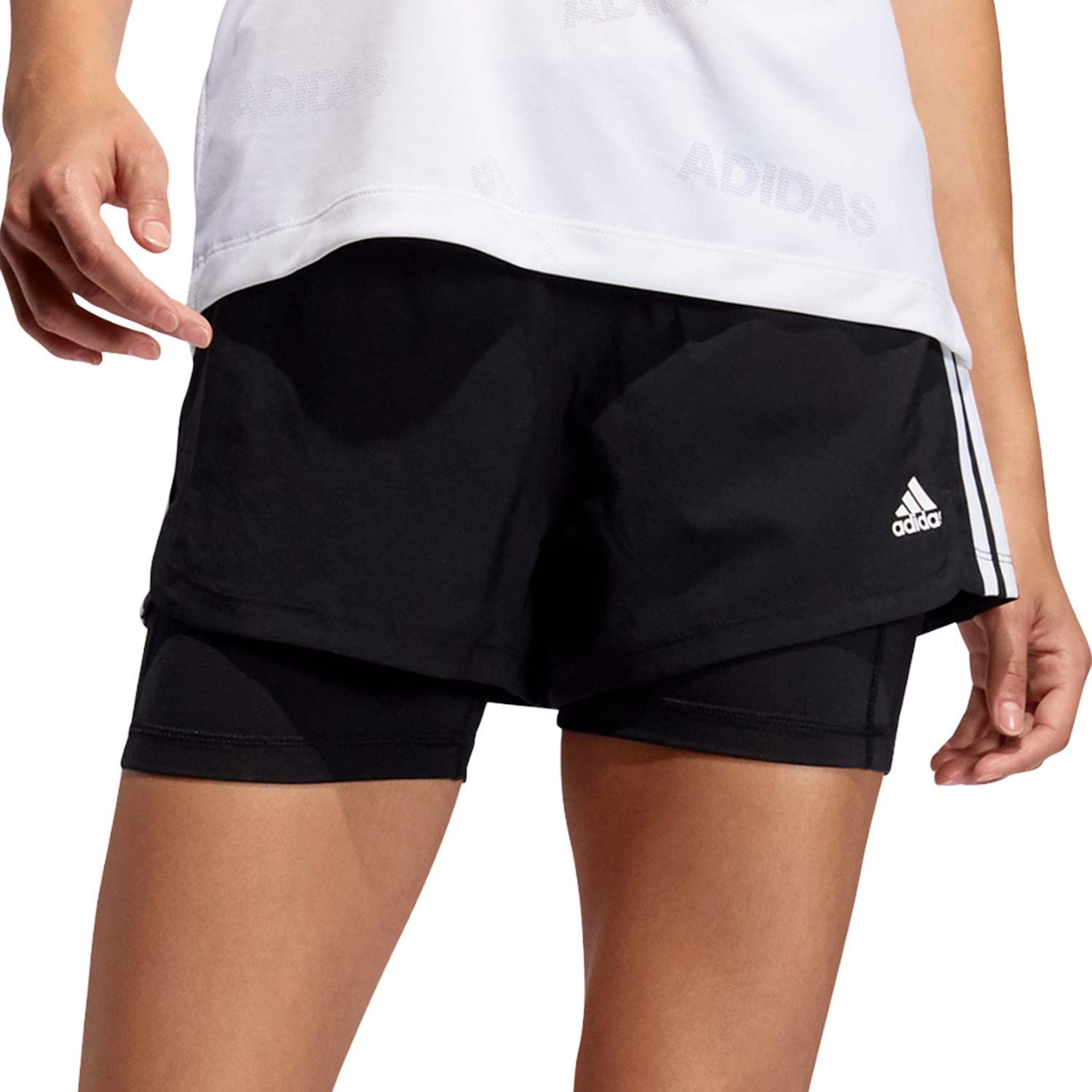 Short con malla adidas Stripes 2 en 1 mujer | futbolmania