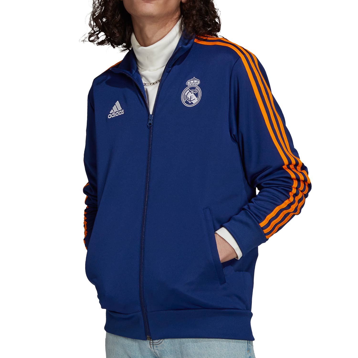 Chaqueta adidas Real Madrid Stripes azul | futbolmania