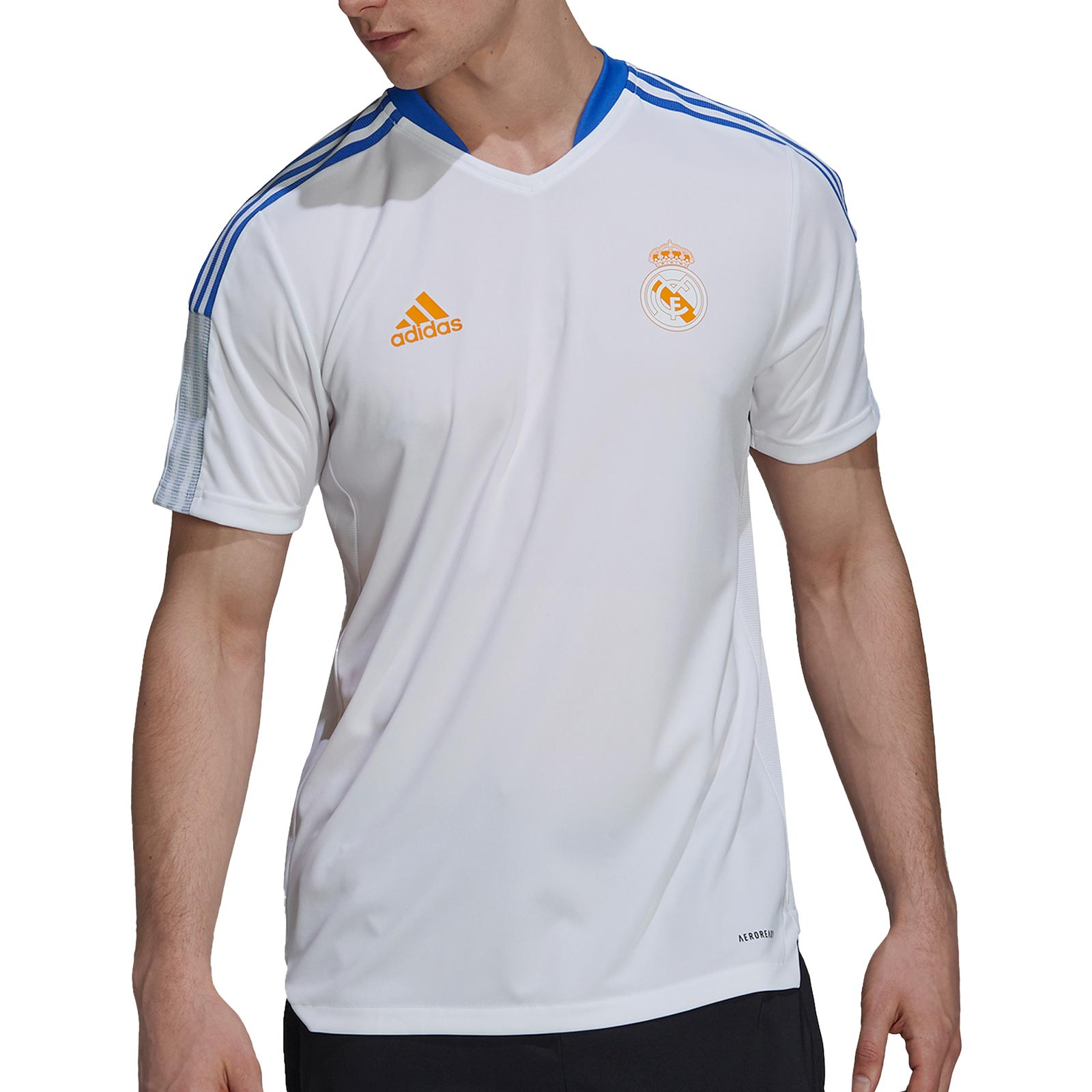 Camiseta adidas Real Madrid entrenamiento blanca | futbolmania